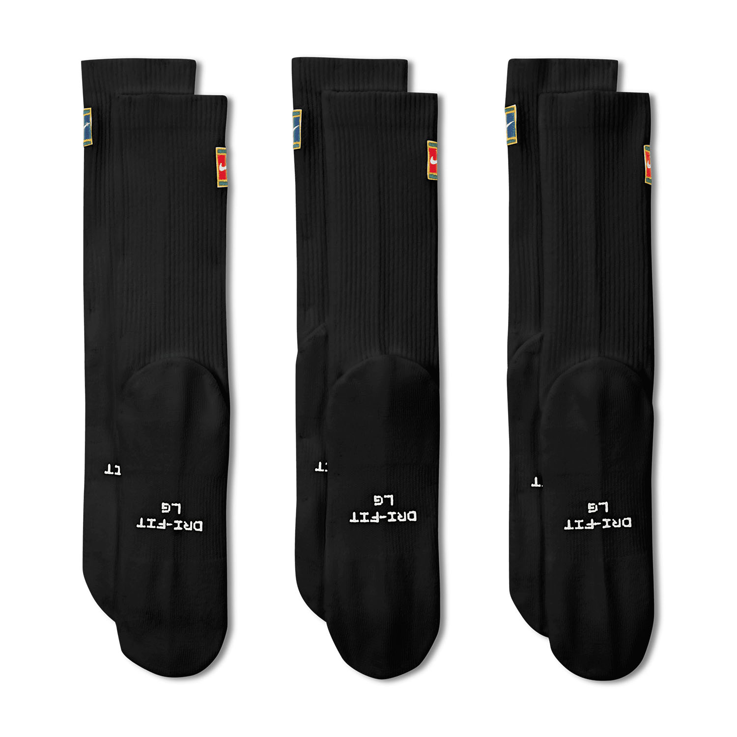 Nike Court Everyday Elevated x 3 Calze - Black