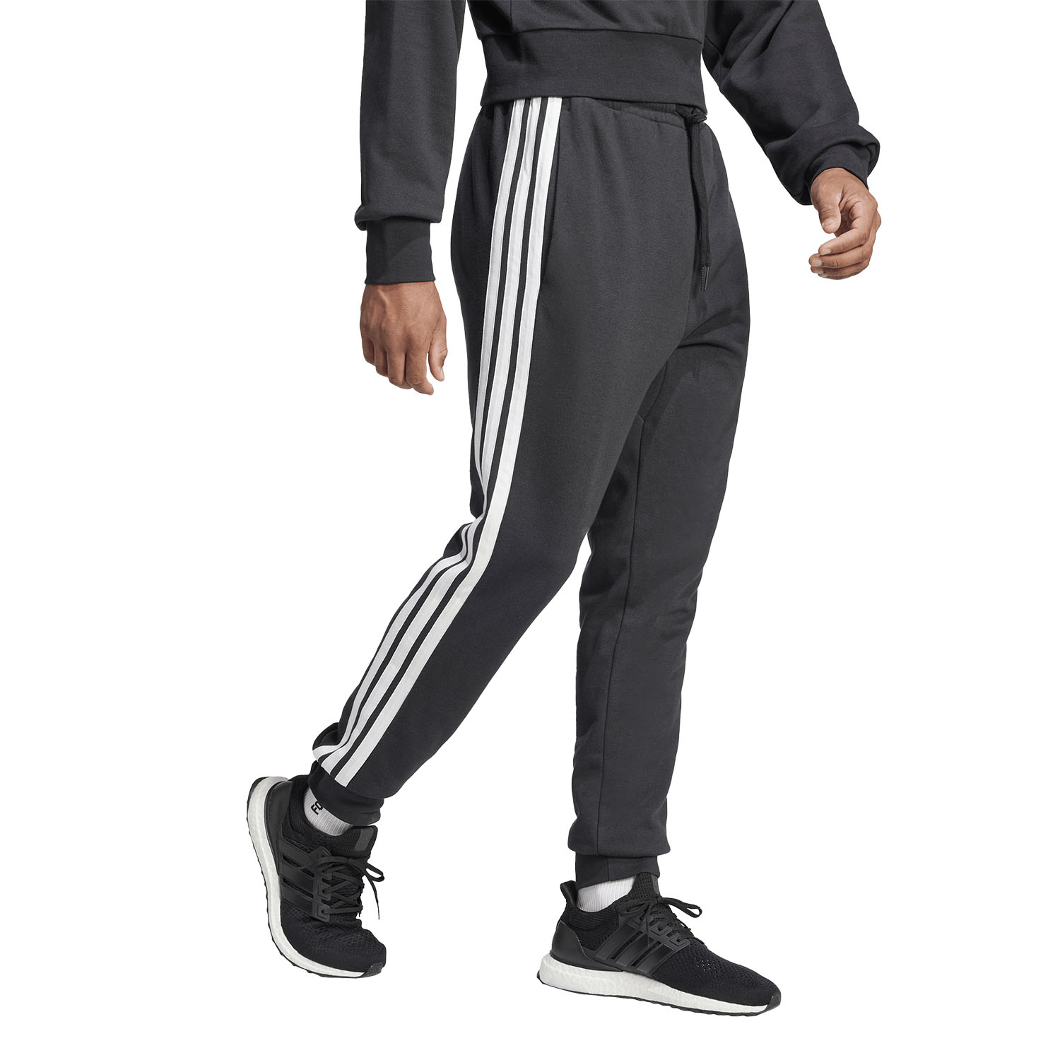 adidas Essential 3-Stripes Pants - Black/White