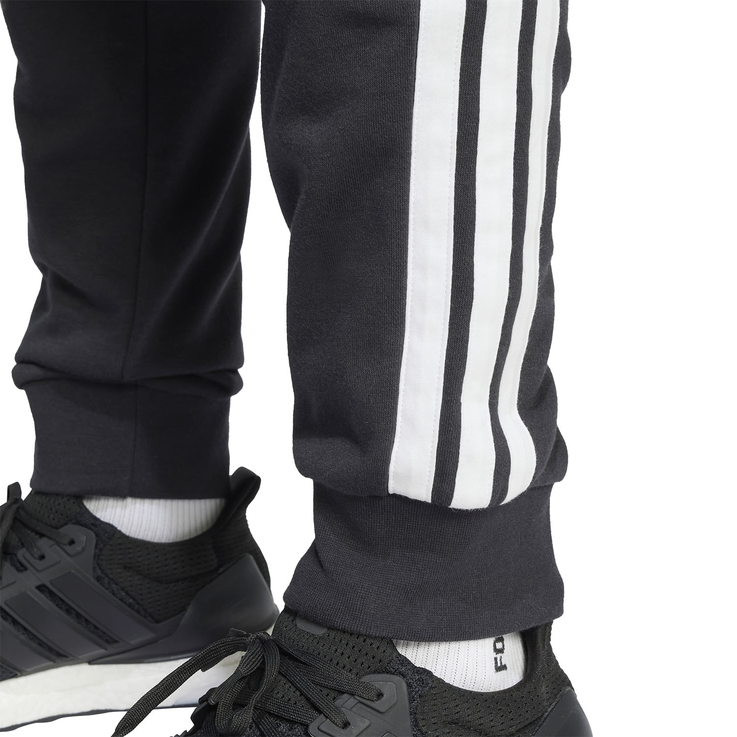 adidas Essential 3-Stripes Pants - Black/White