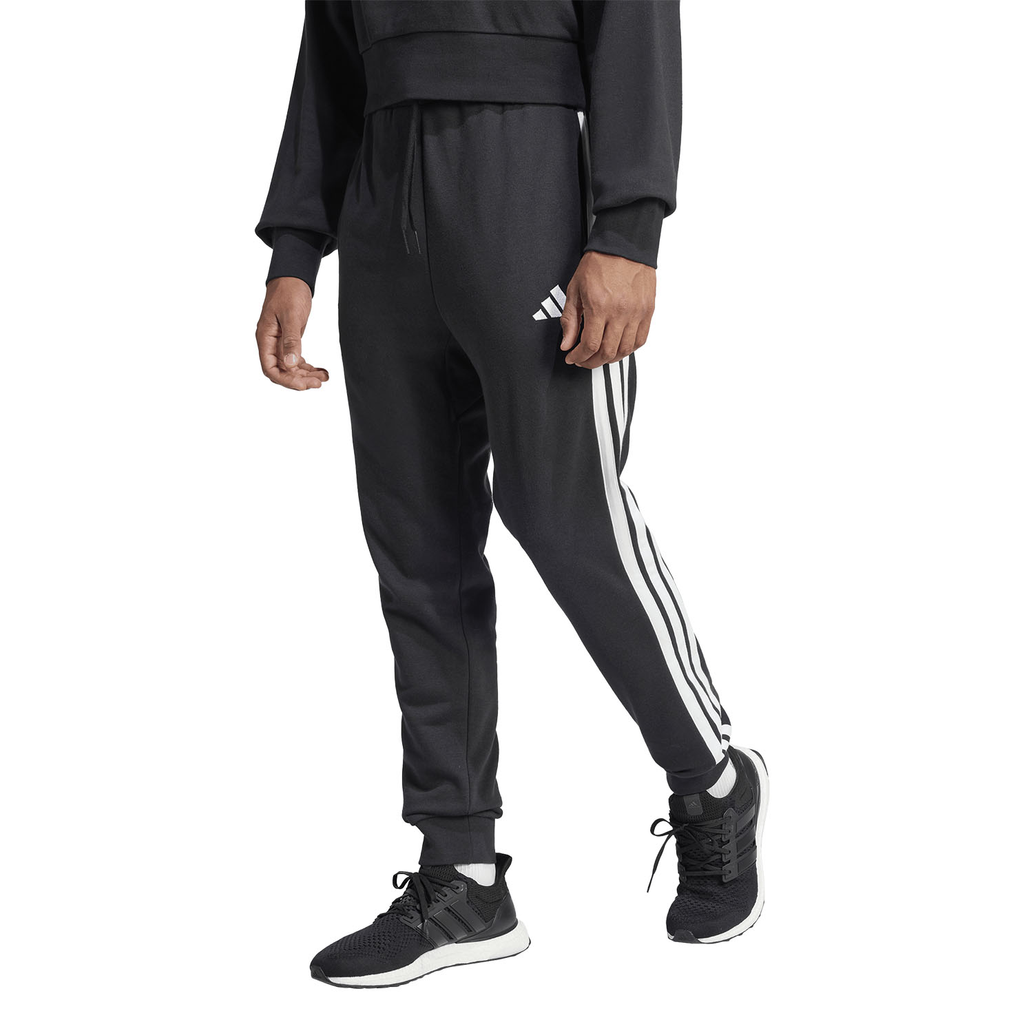 adidas Essential 3-Stripes Pants - Black/White