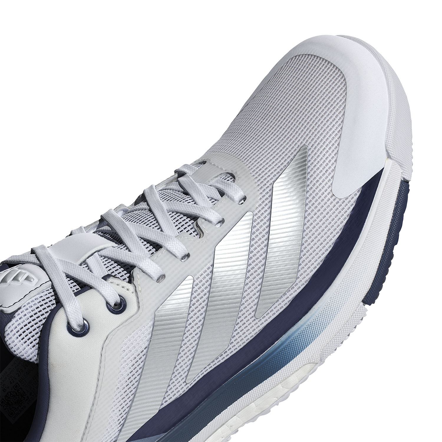 adidas Crazyquick Boost Padel - FTWR White/Silver Metallic/Dark Blue