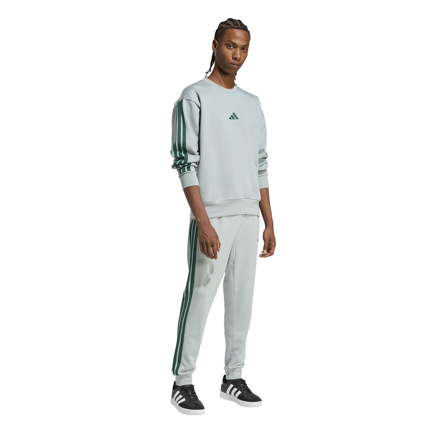 adidas Essential 3-Stripes Pants - Wonder Sage/Collegiate Green