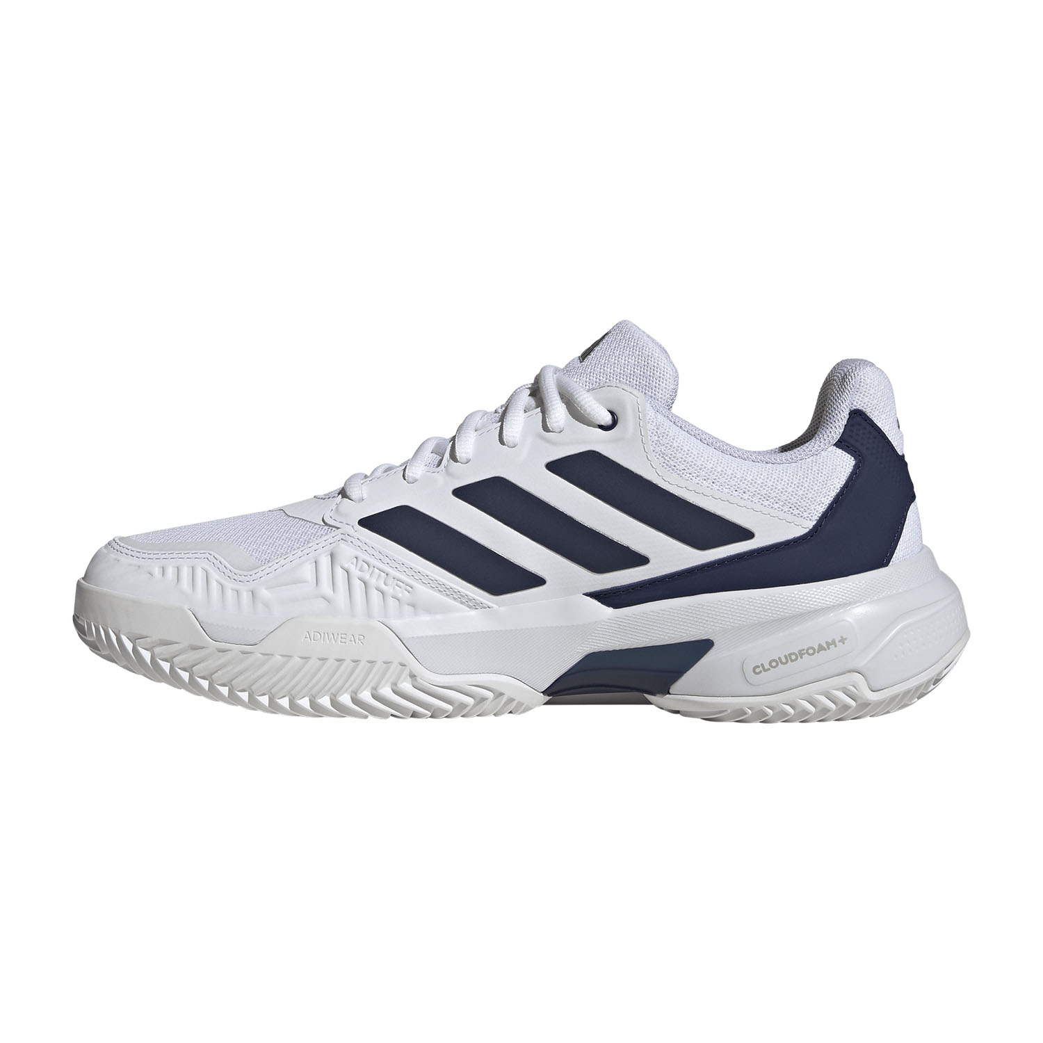 adidas Courtjam Control 3 Clay - FTWR WHITE/Dark Blue/Cyver Metallic