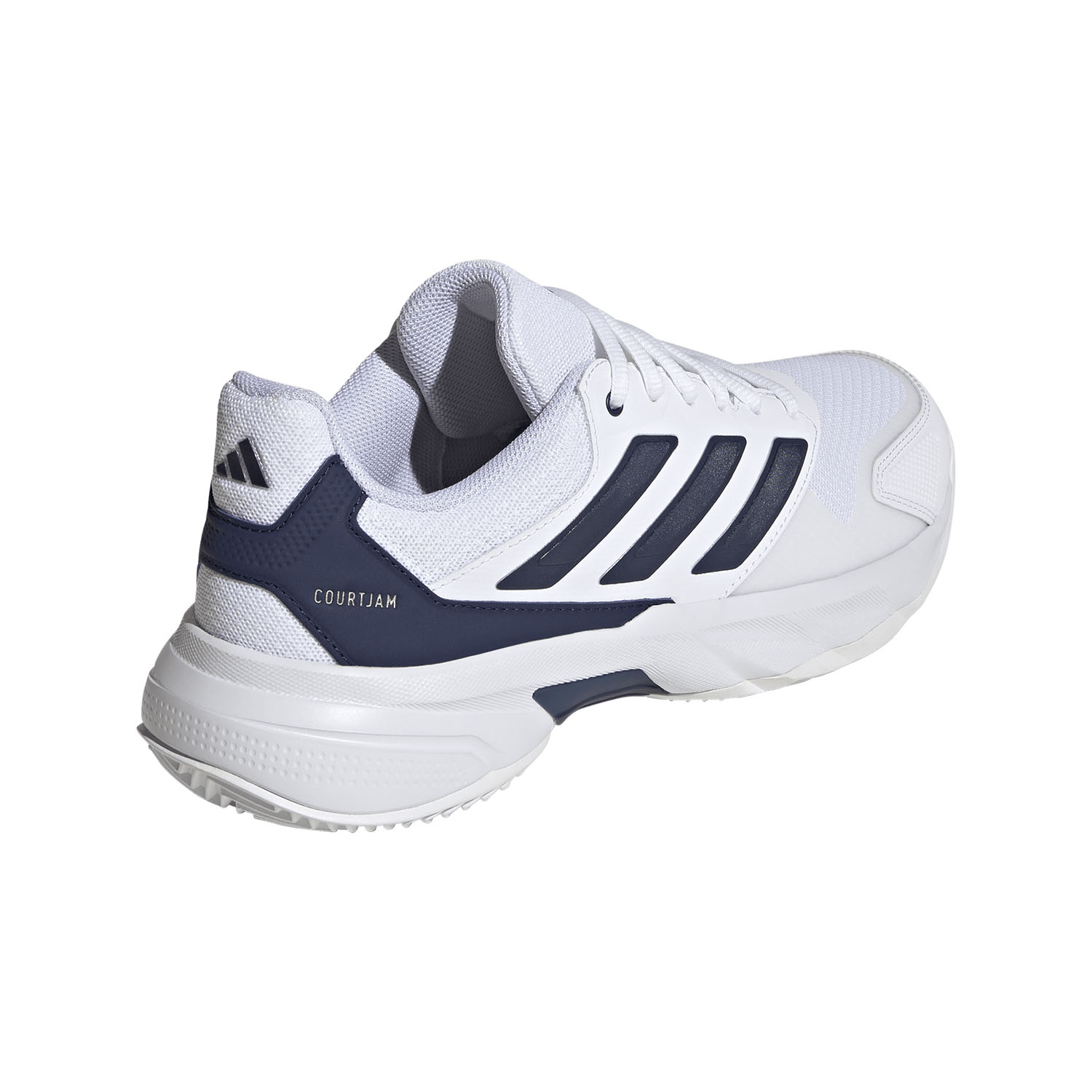 adidas Courtjam Control 3 Clay - FTWR WHITE/Dark Blue/Cyver Metallic
