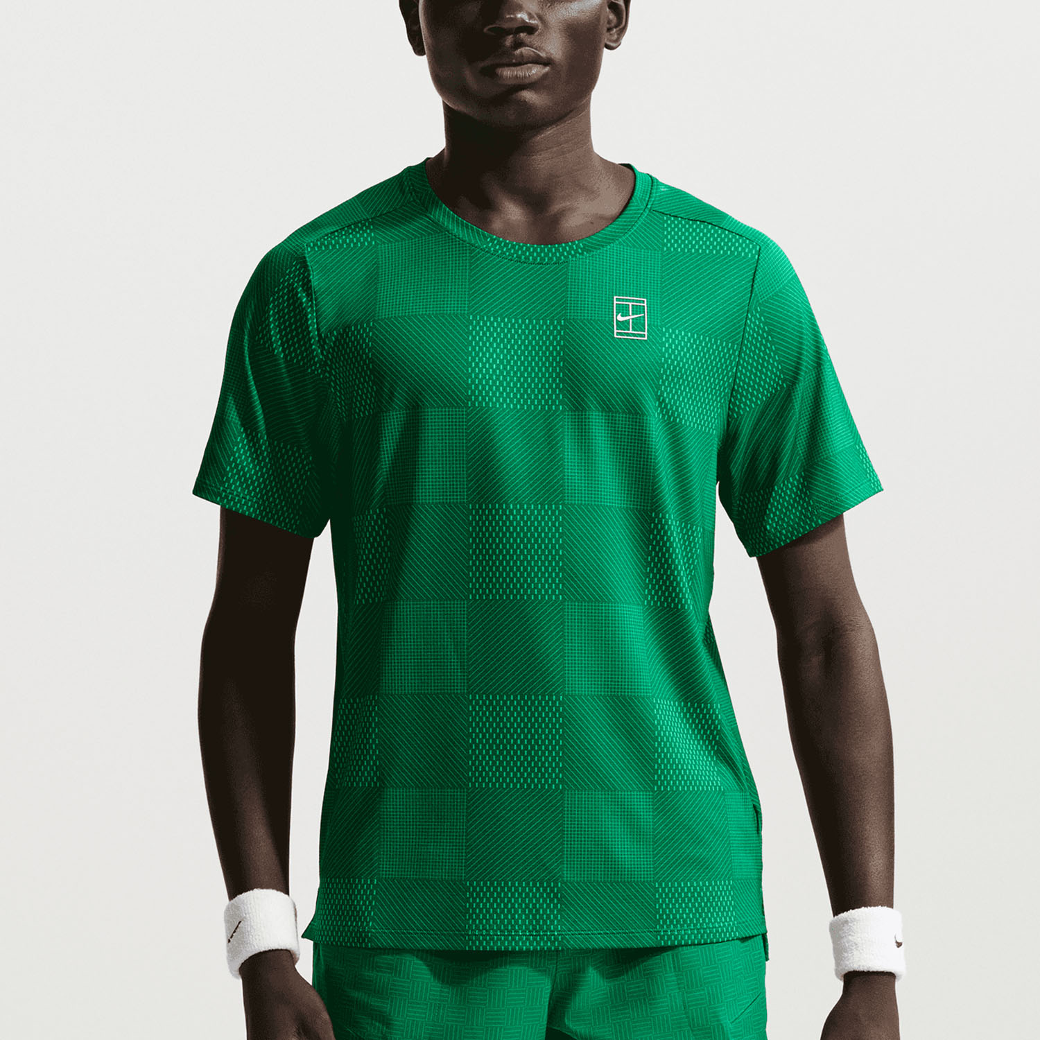 Nike Court Advantage Printed T-Shirt - Malachite/White