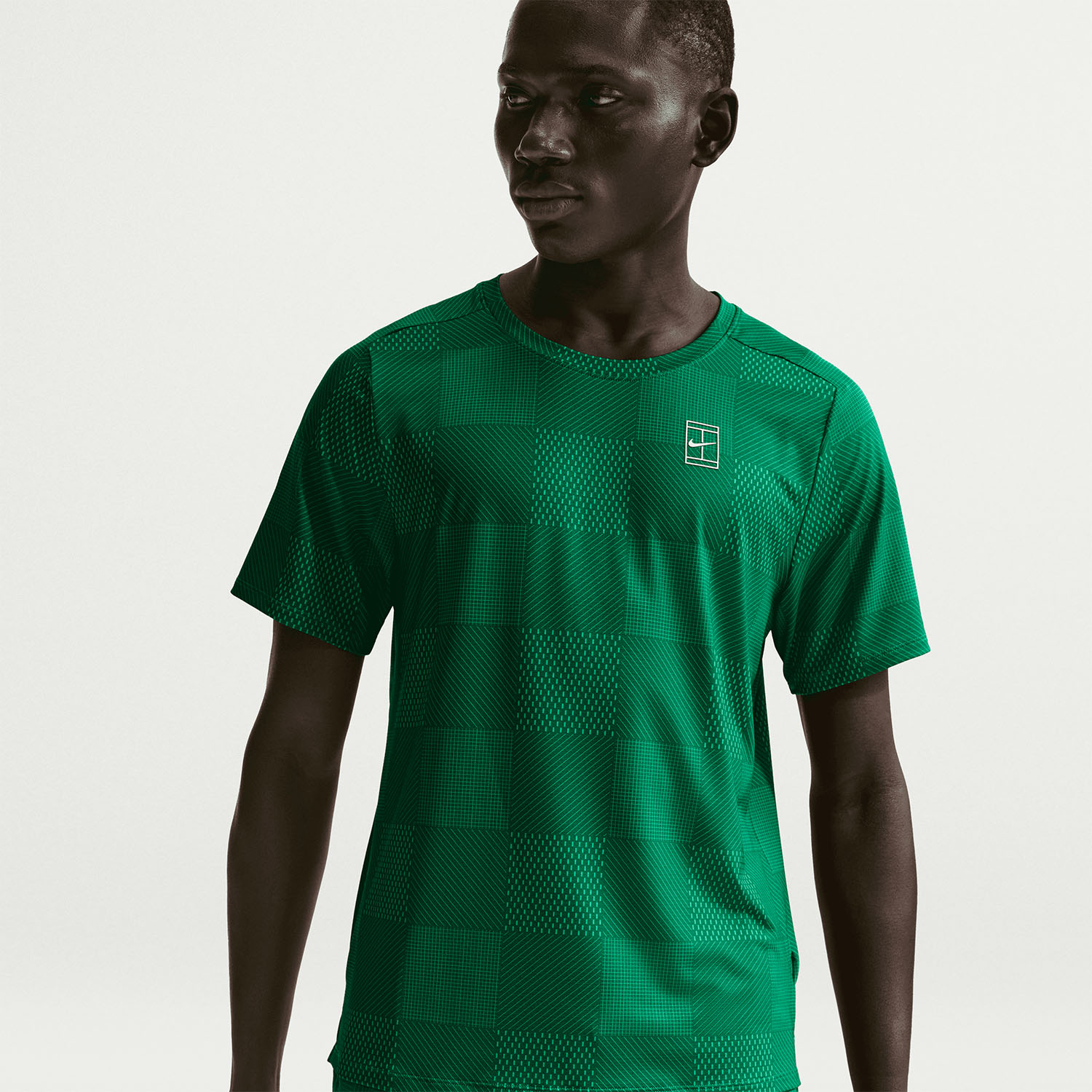 Nike Court Advantage Printed T-Shirt - Malachite/White