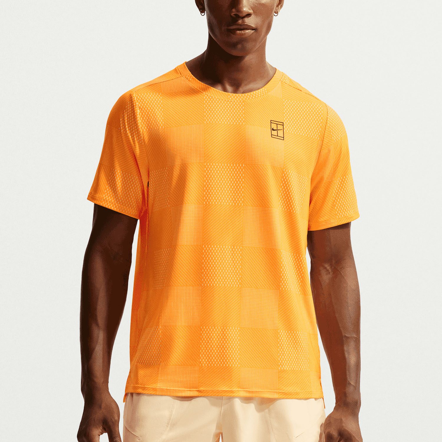 Nike Court Advantage Printed T-Shirt - Laser Orange/Black