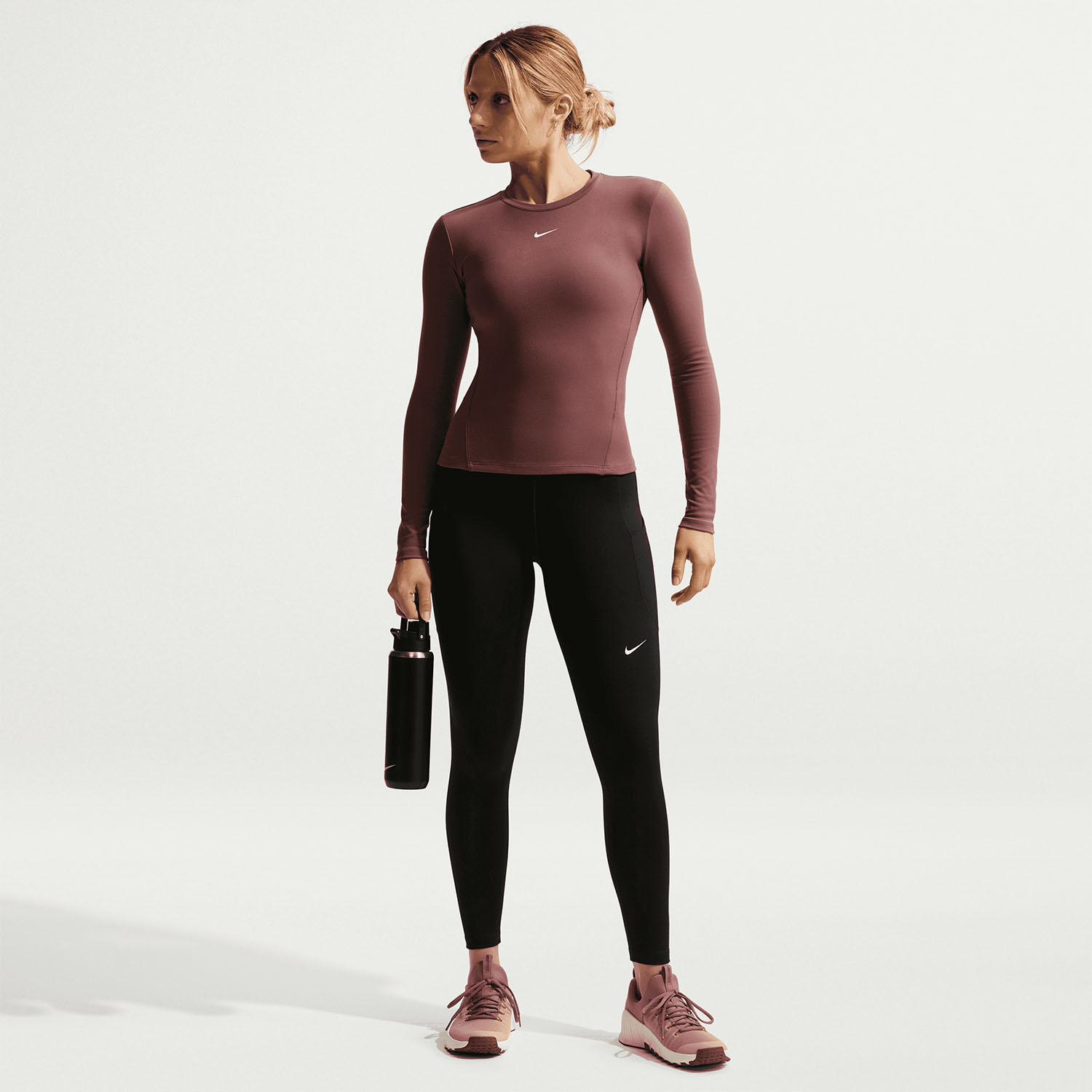 Nike One Logo 7/8 Tights - Black/White