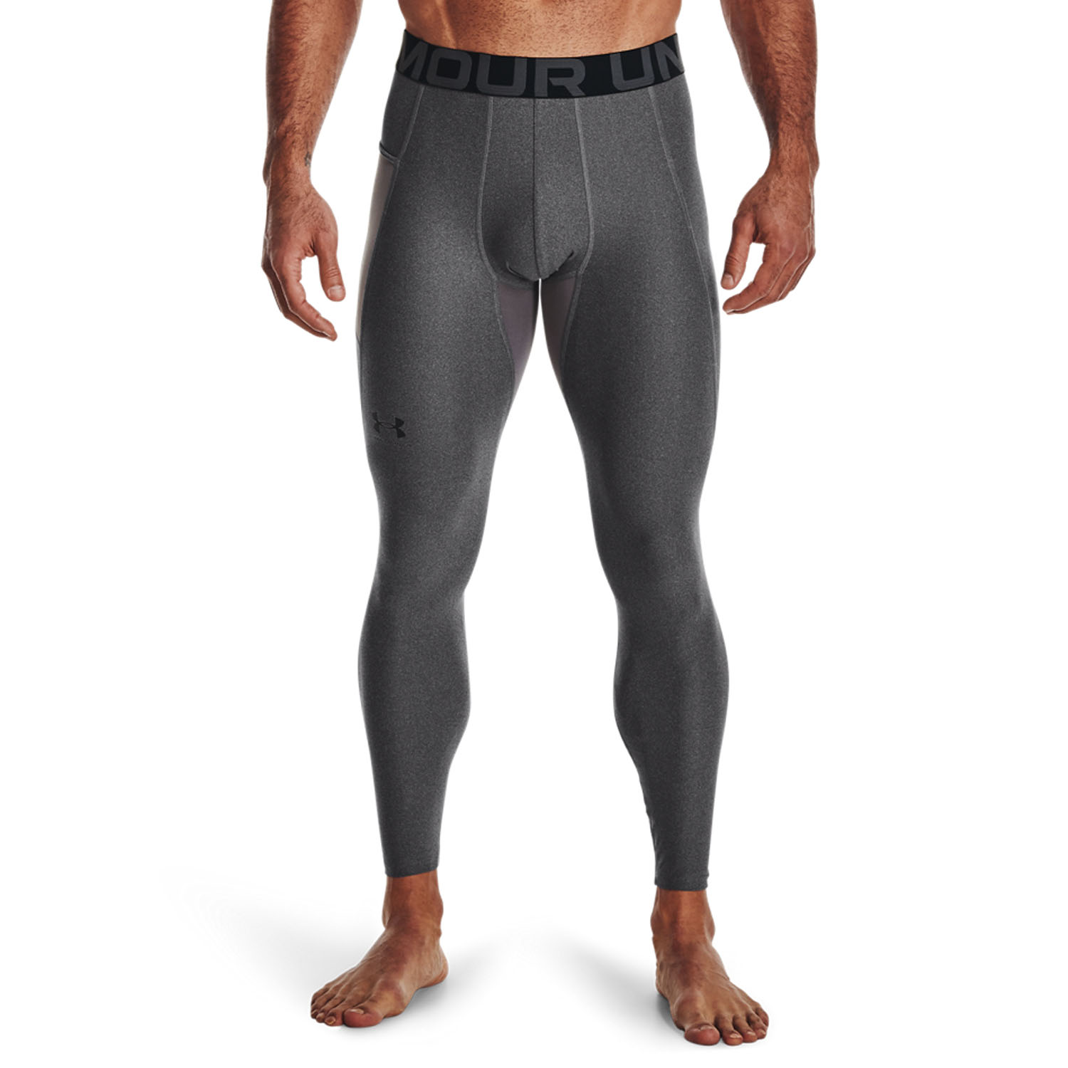 Under Armour HeatGear Mallas - Carbon Heather/Black