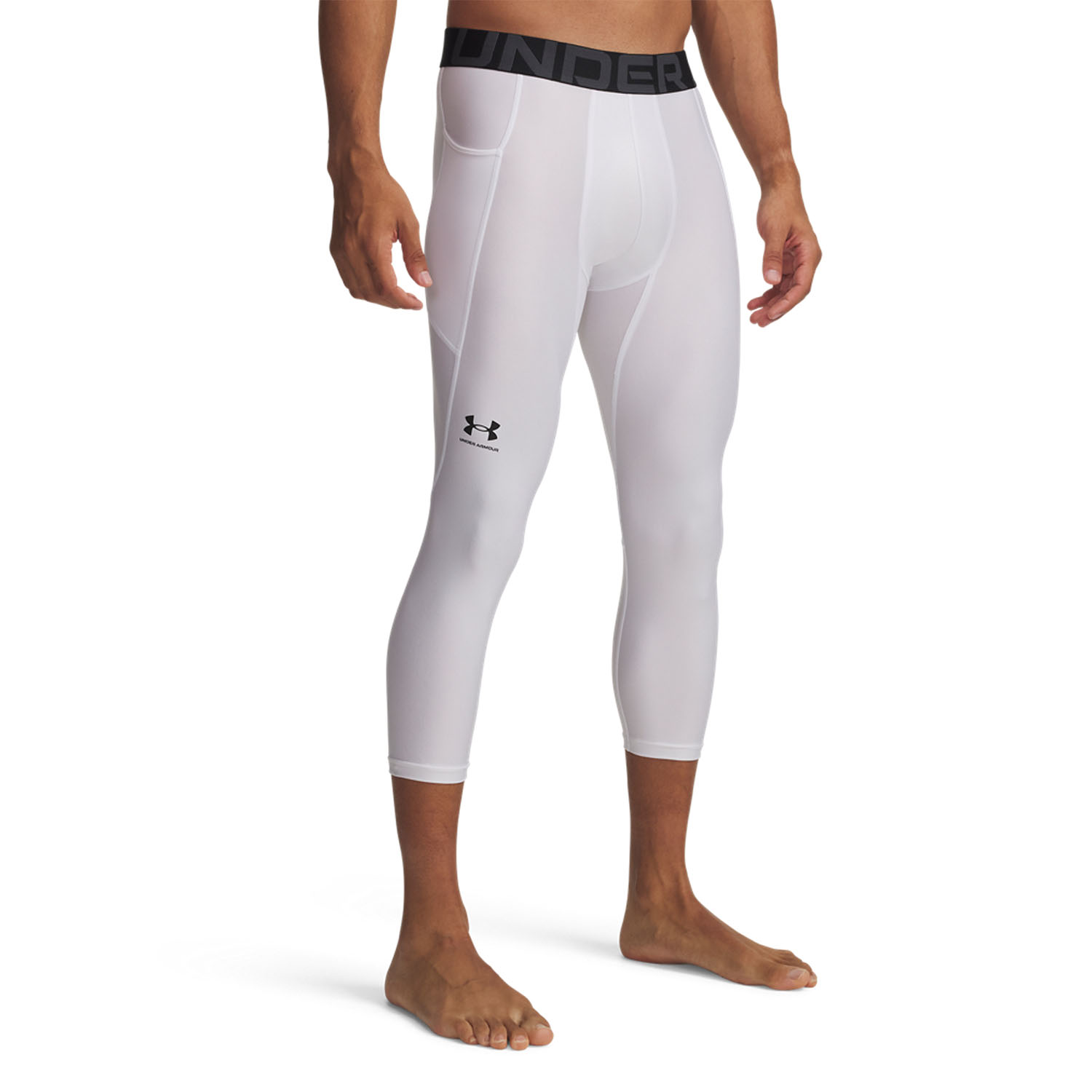 Under Armour HeatGear 3/4 Mallas - White/Black