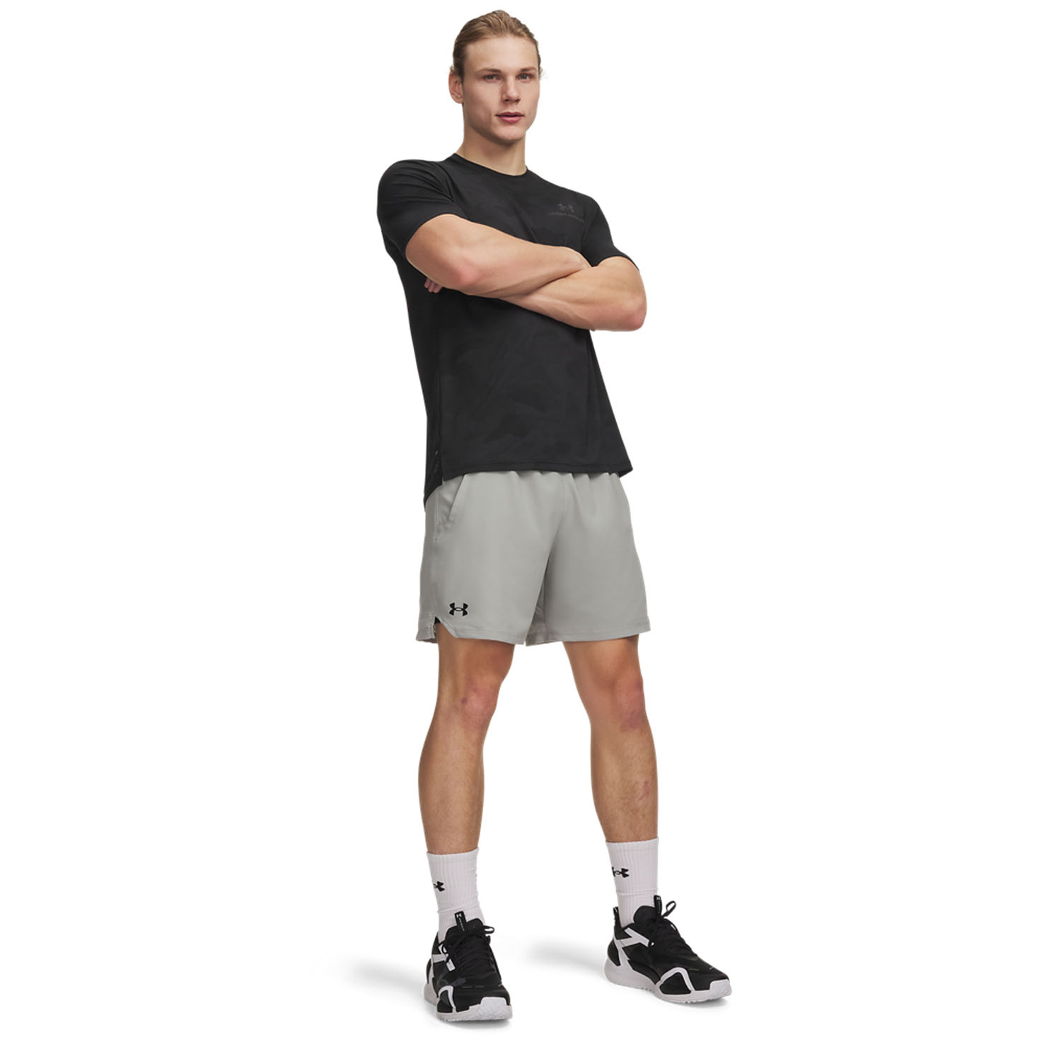Under Armour Vanish Woven 6in Shorts - Titanium/Ultimate Black