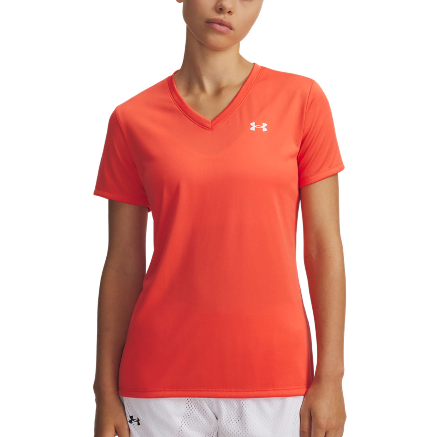 Under Armour Tech Solid T-Shirt - Venom Red/White