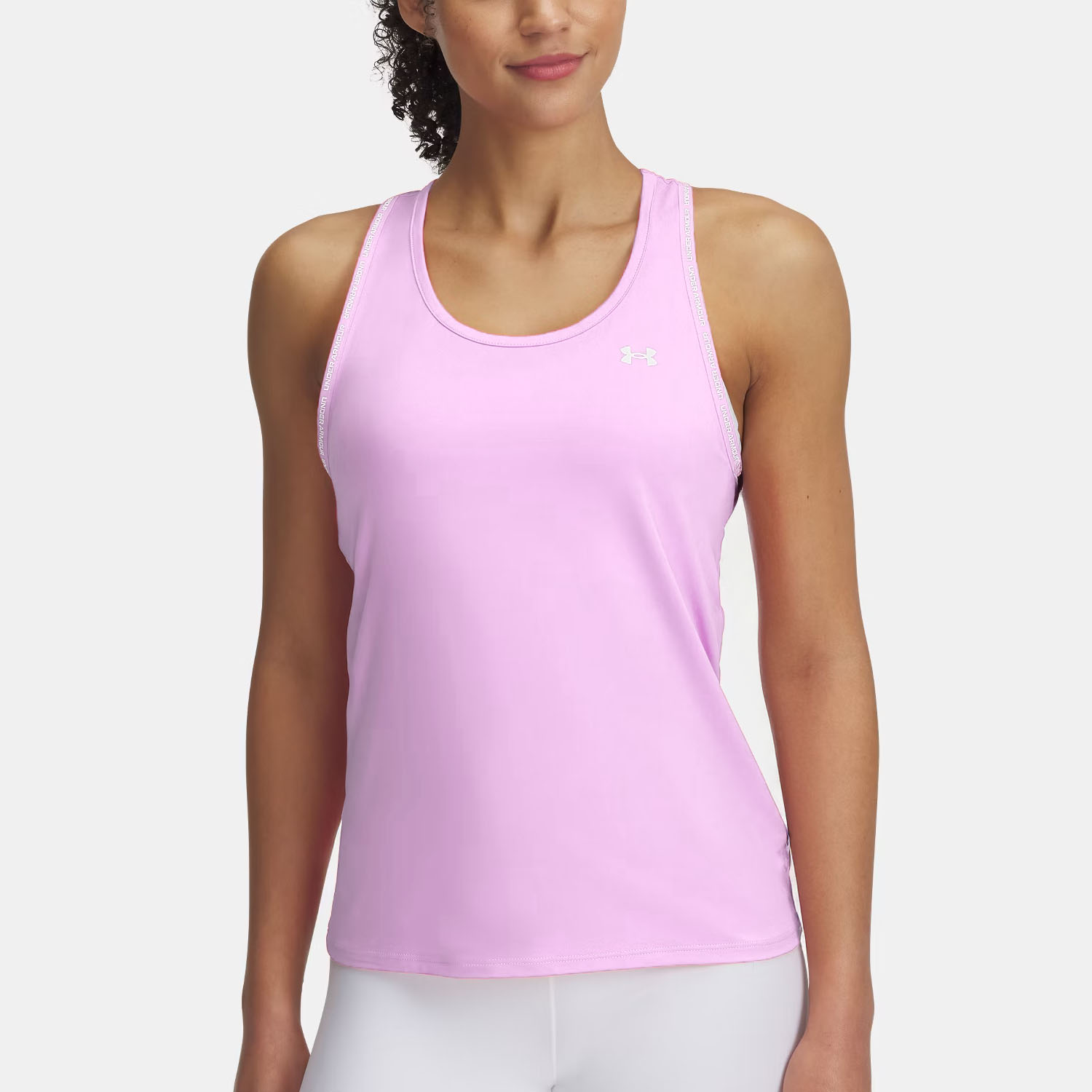 Under Armour Tech Knockout Canotta - Pink Dawn/White