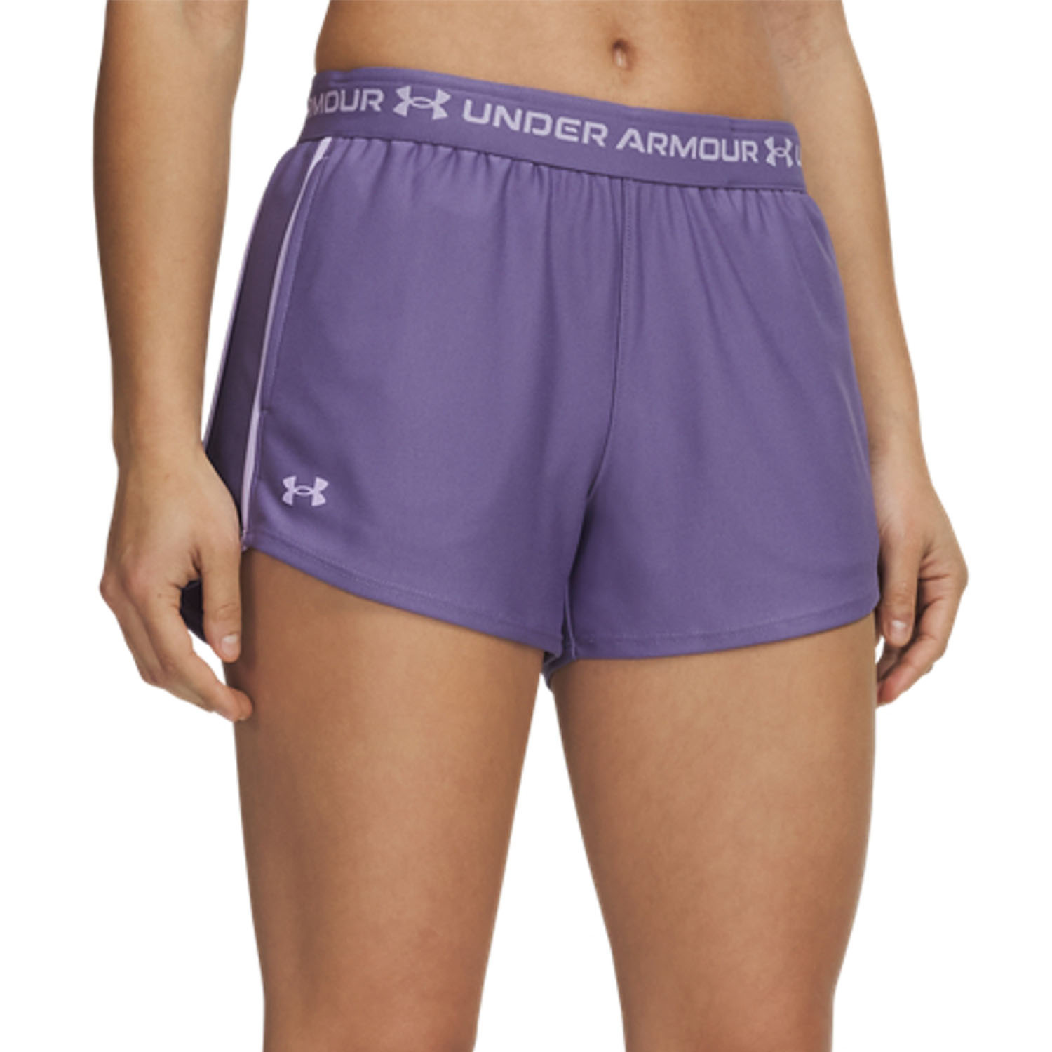 Under Armour Tech Play Up 3in Shorts - Purple Luxe/Purple Crest