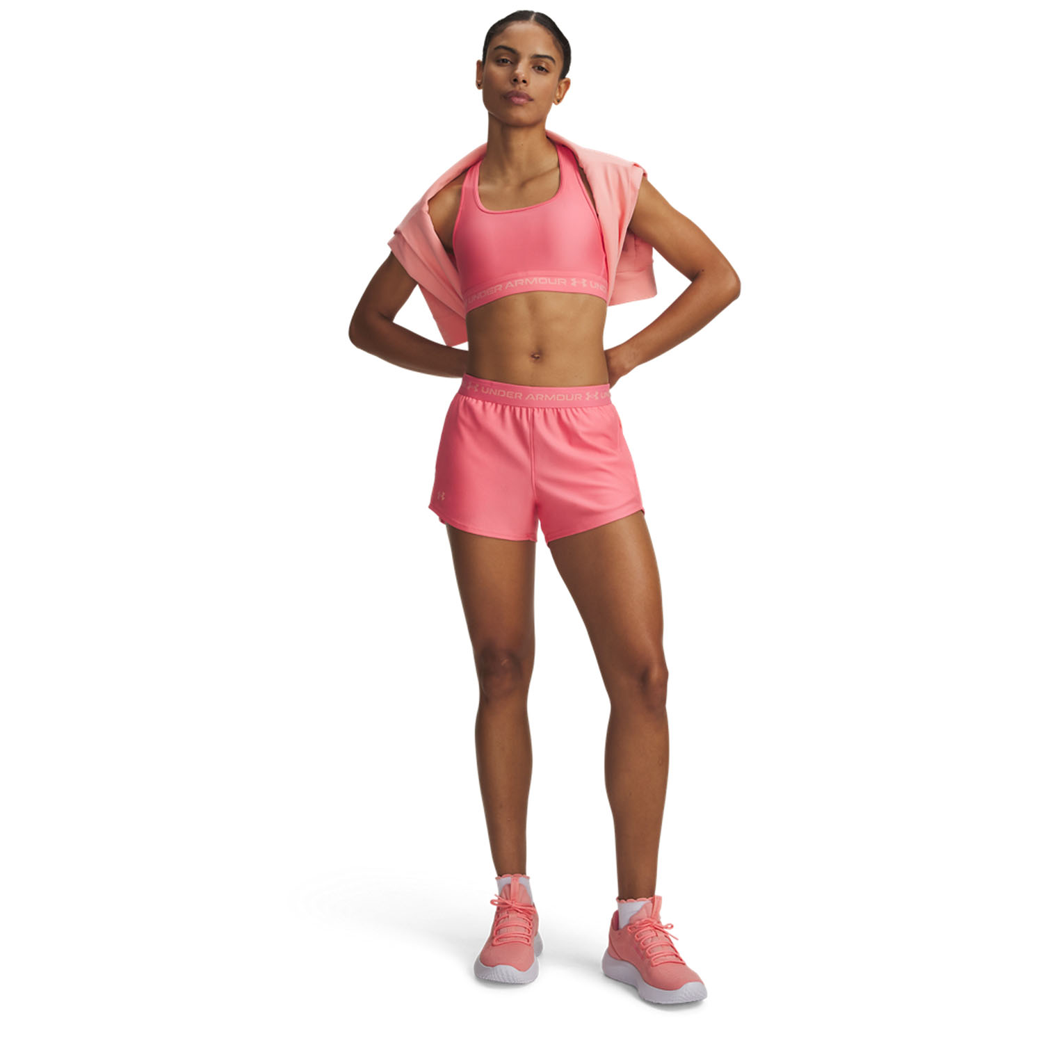 Under Armour Tech Play Up 3in Shorts - Bittersweet Pink/Posh Pink