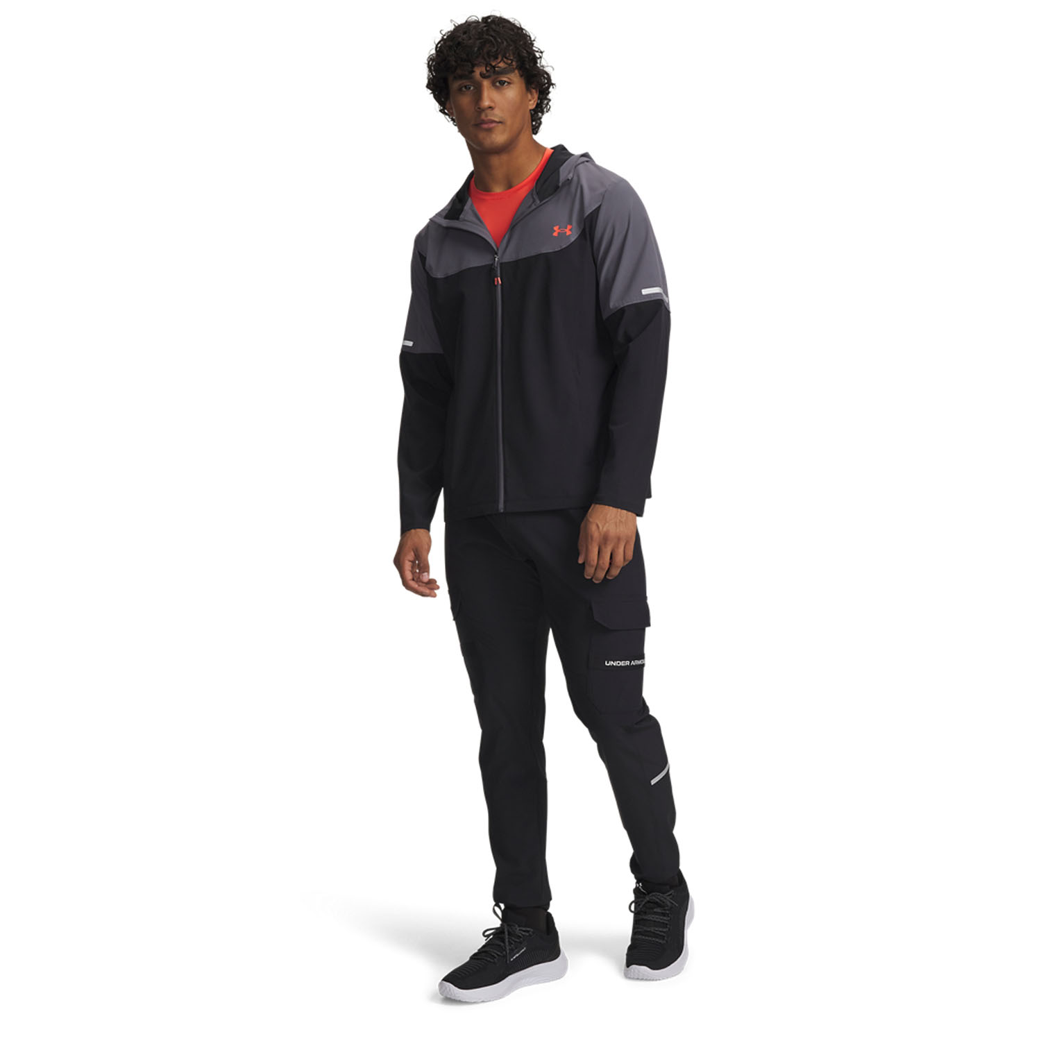 Under Armour Tech Utility Pantalones - Black/Castlerock/Venom Red