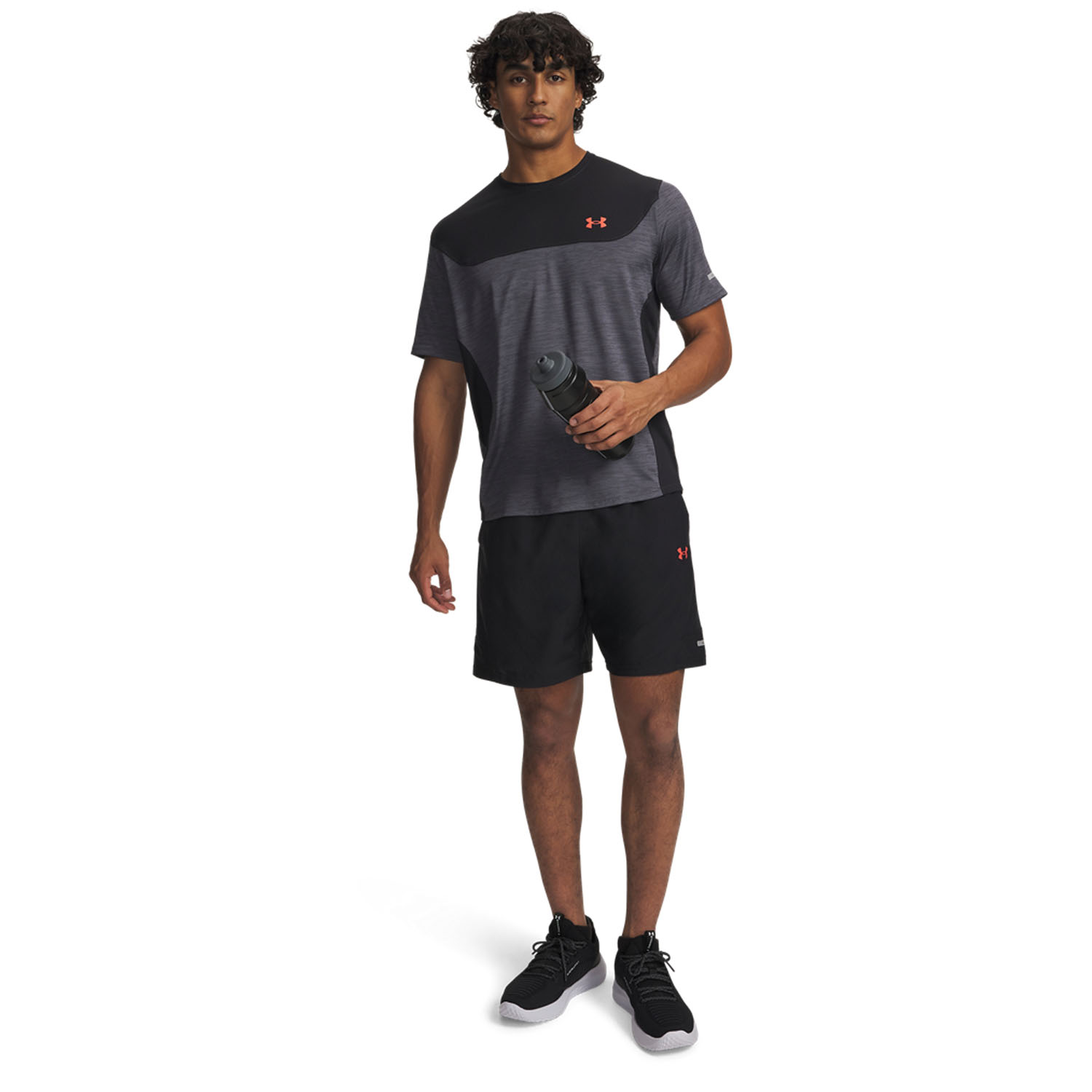 Under Armour Tech Utility 8in Shorts - Black/Venom Red