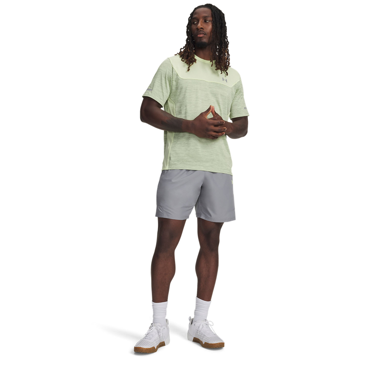 Under Armour Tech Utility 8in Shorts - Steel/Fade Green