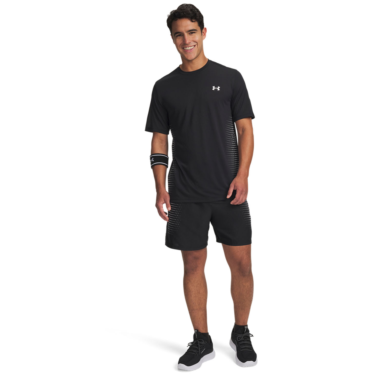 Under Armour Tech Play 7in Shorts - Black/White