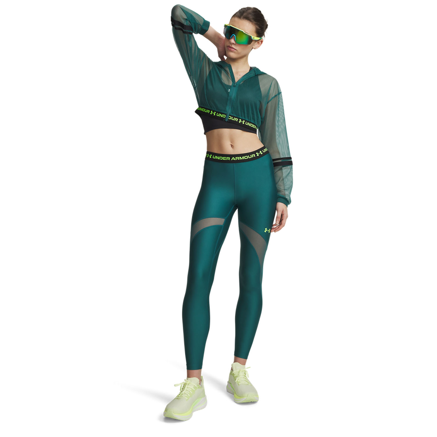 Under Armour HeatGear Tights - Rack Green/Hyper Green