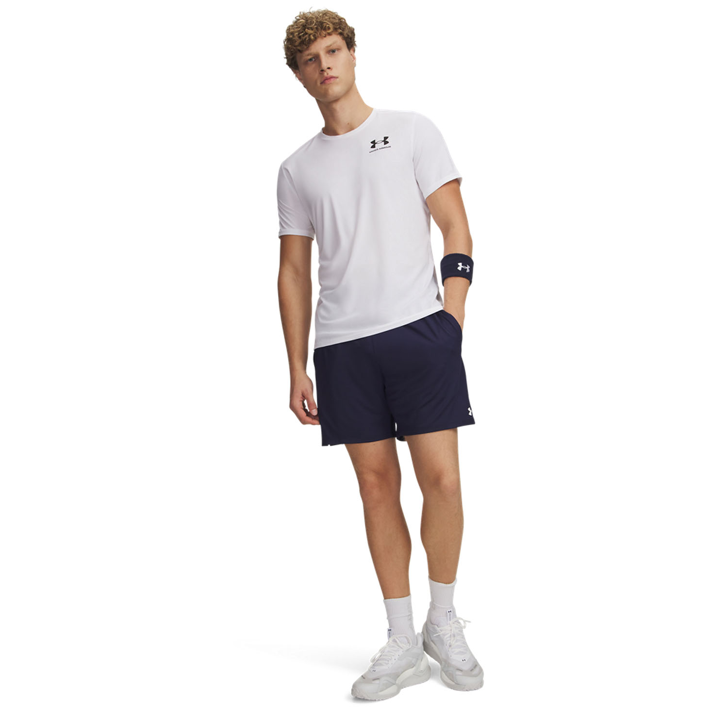Under Armour Tech Vent 7in Shorts - Midnight Navy/White