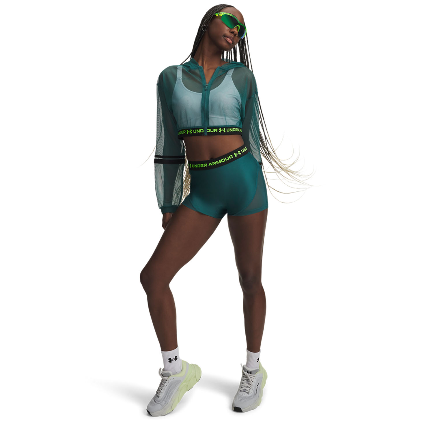 Under Armour Heatgear 3in Shorts - Rack Green/Hyper Green