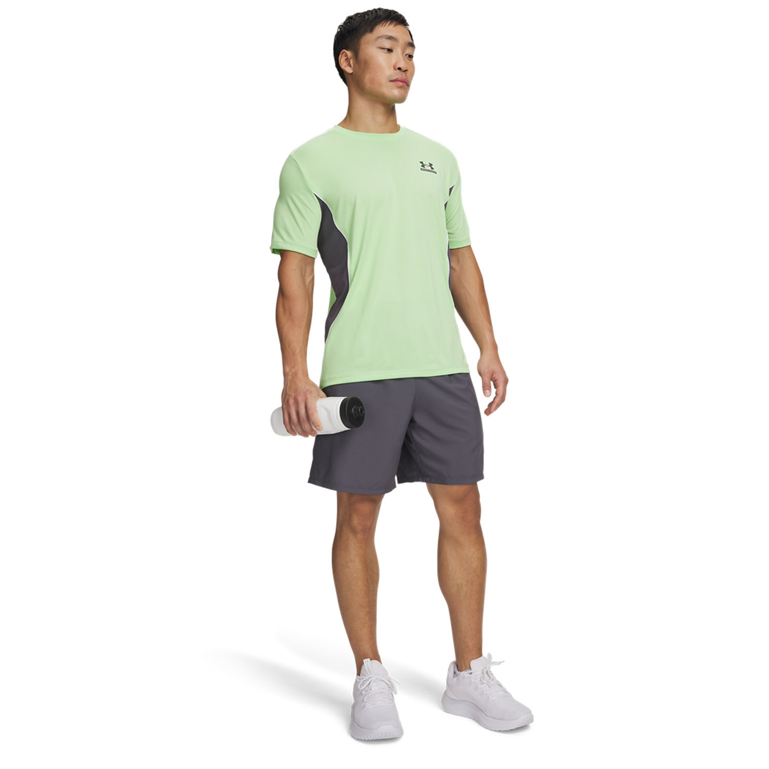 Under Armour Tech 7in Shorts - Castlerock/Lumos Lime