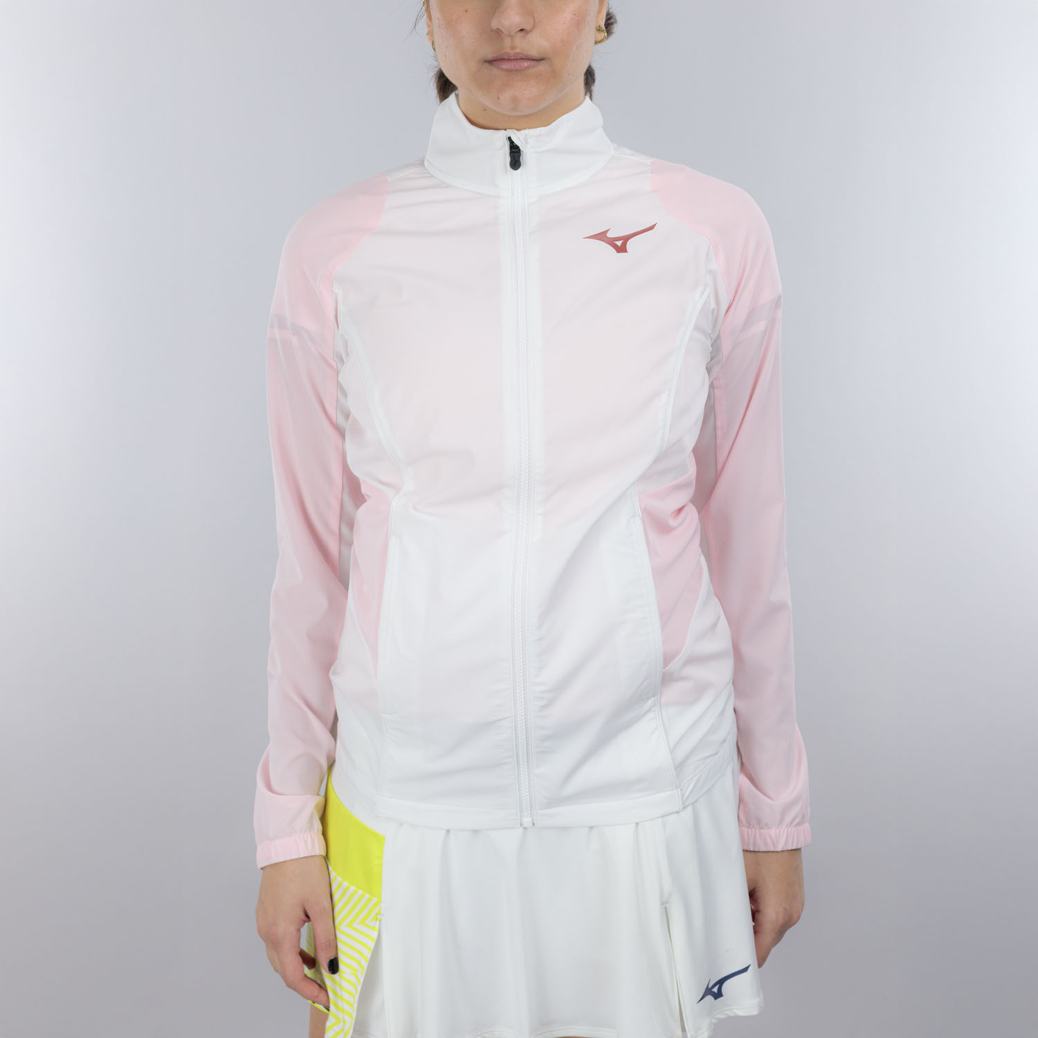 Mizuno Frontier Shadow Logo Jacket - White