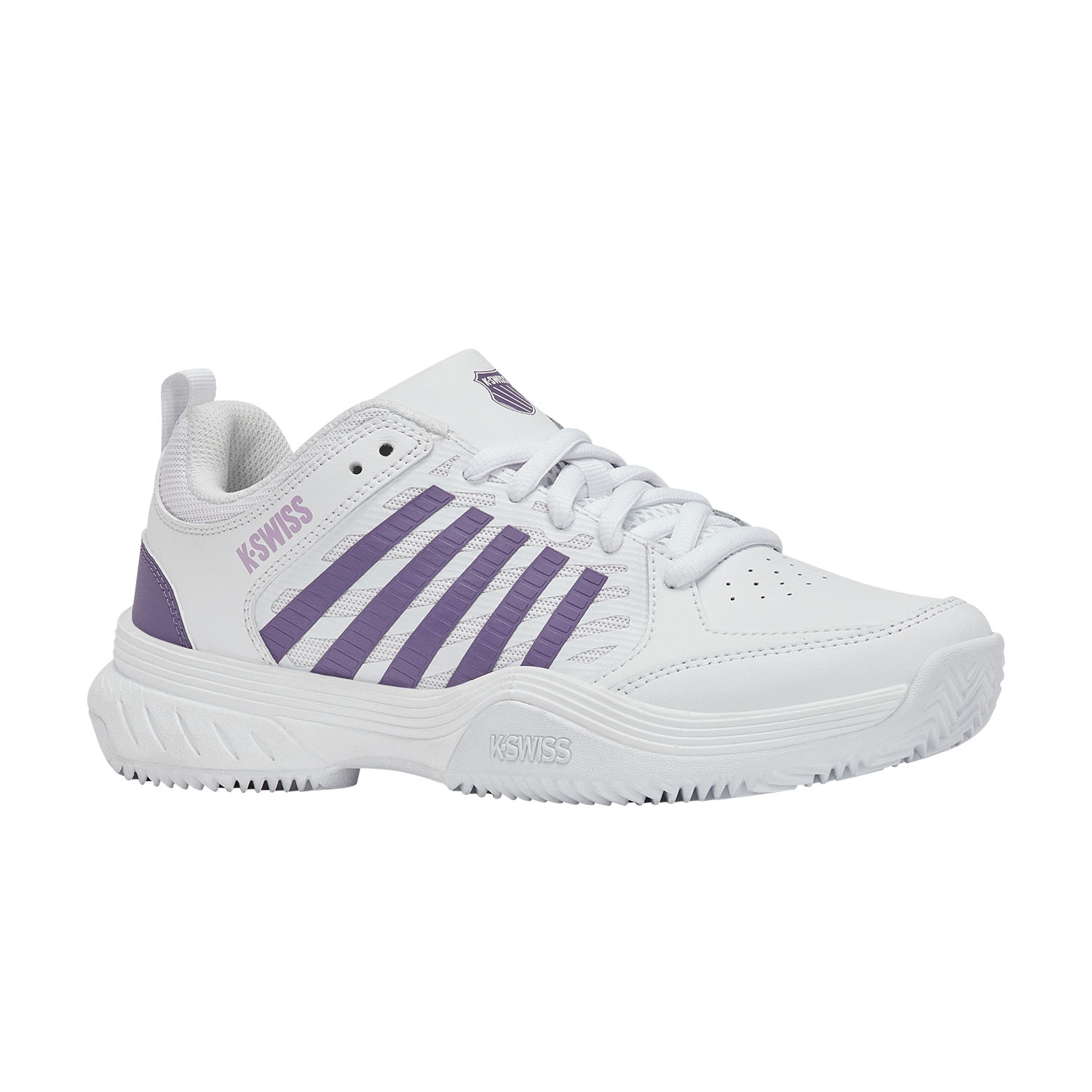 K-Swiss Court Express 2 Clay - White/Purple Haze/Neon Lavender
