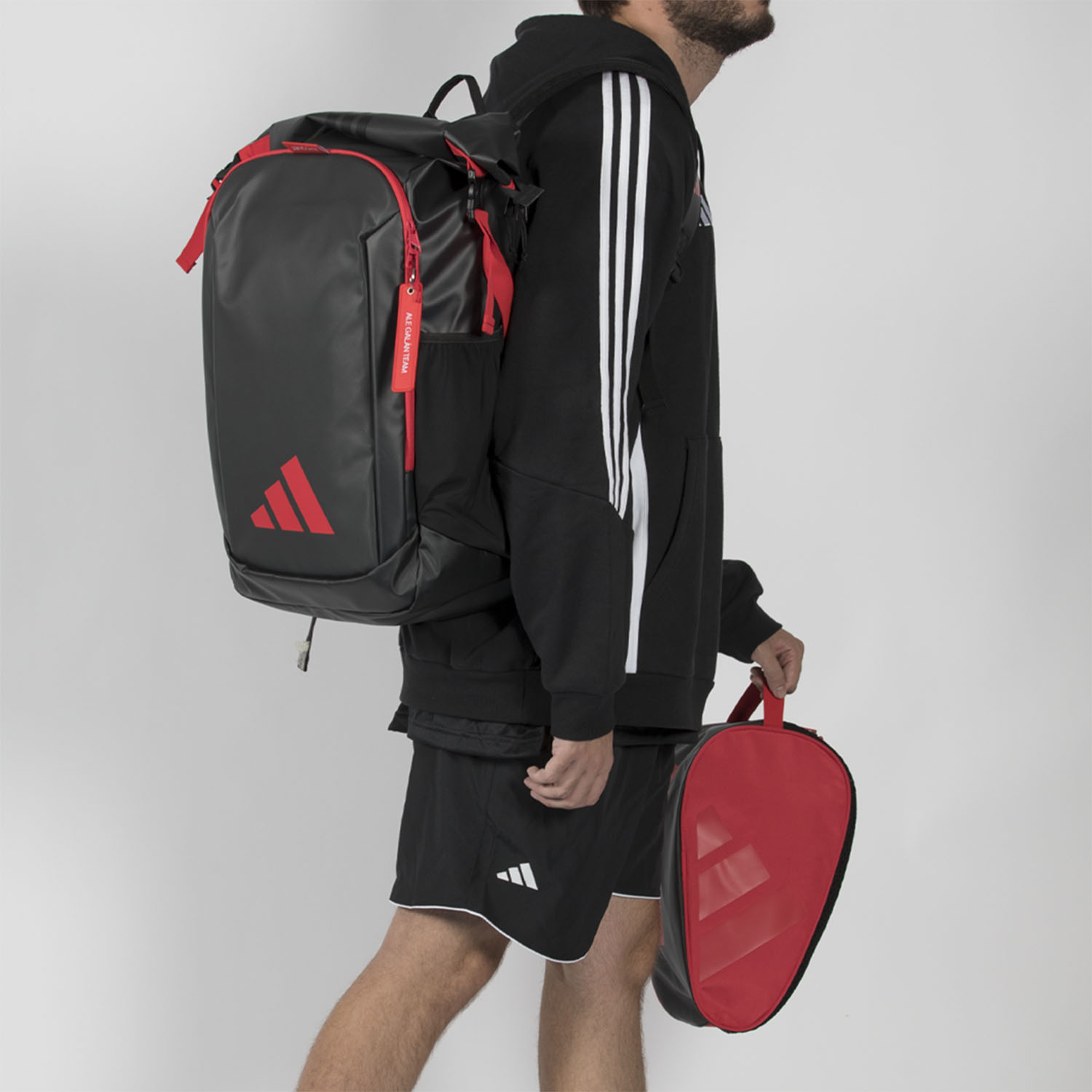 adidas 3 Stripes Shoe Bag - Black/Red
