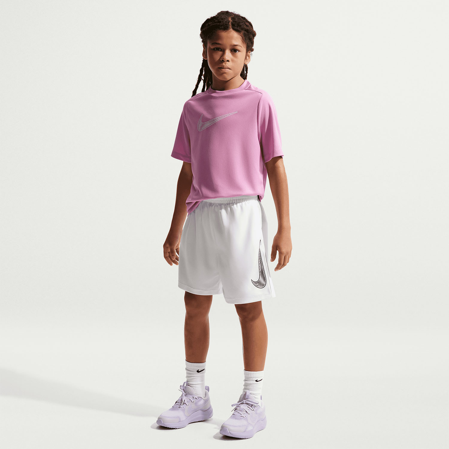 Nike Multi 5in Pantaloncini Bambino - White/Black