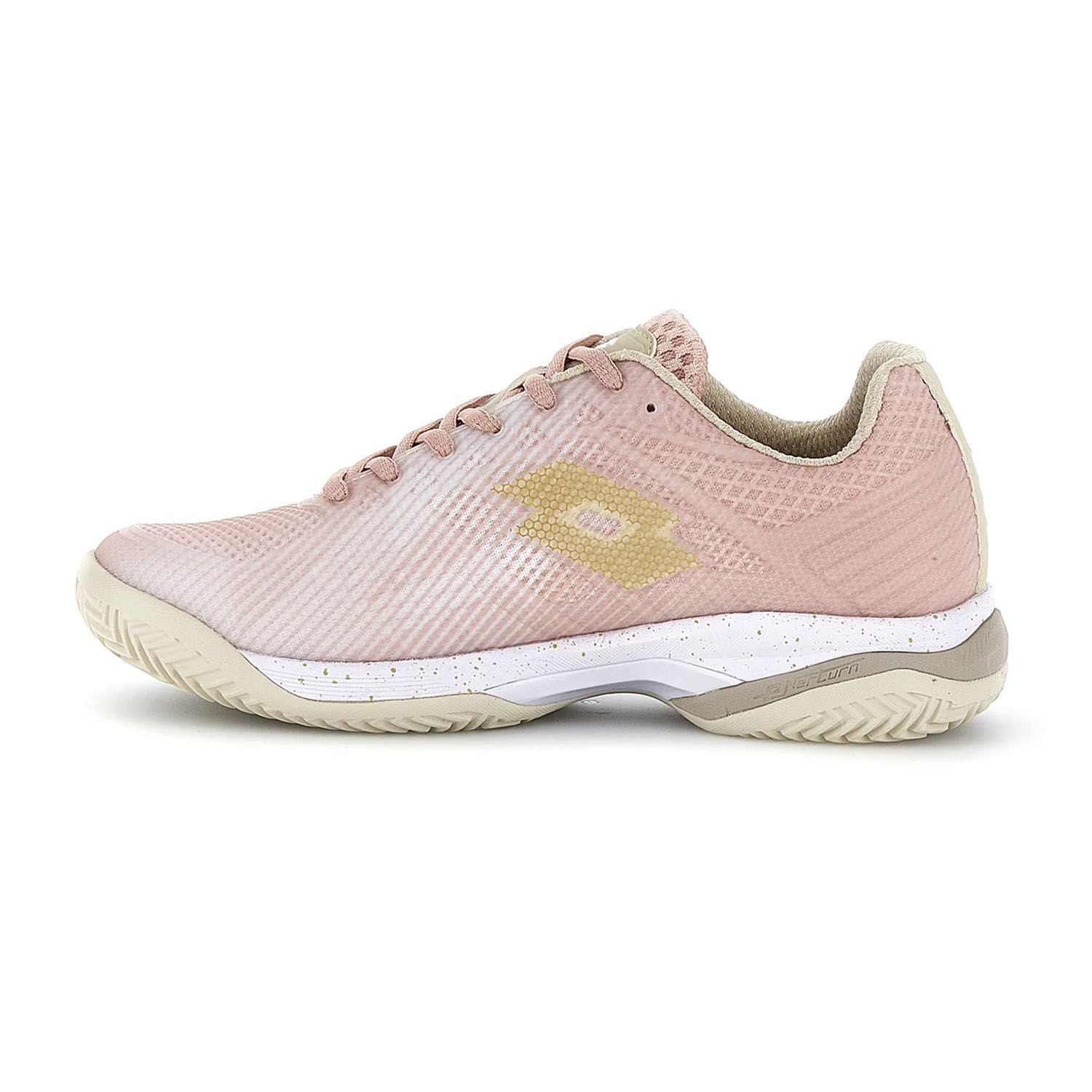 Lotto Mirage 300 III Clay - All White/Light Platino/Peach Whip