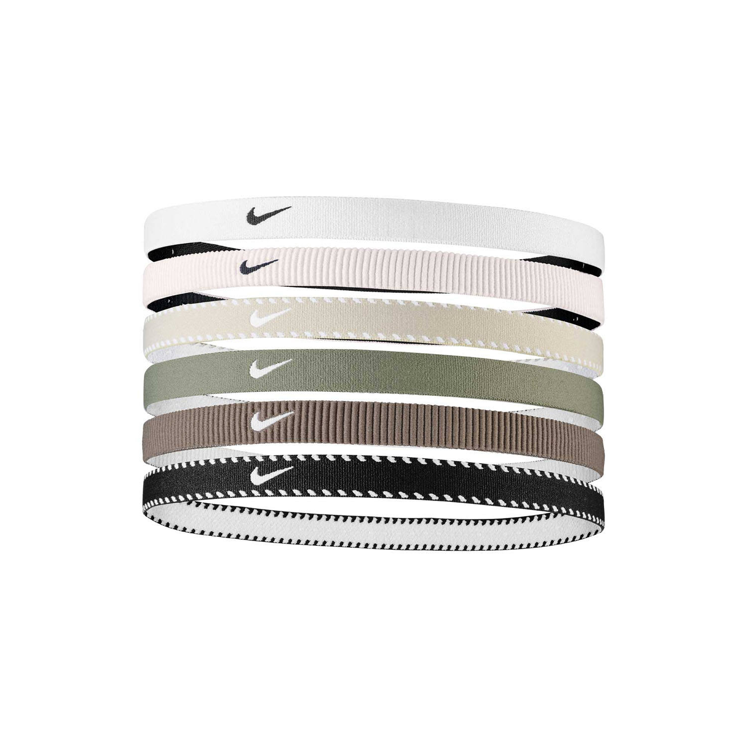 Nike Flex Classic x 6 Mini Bandas - White/Light Army/Black
