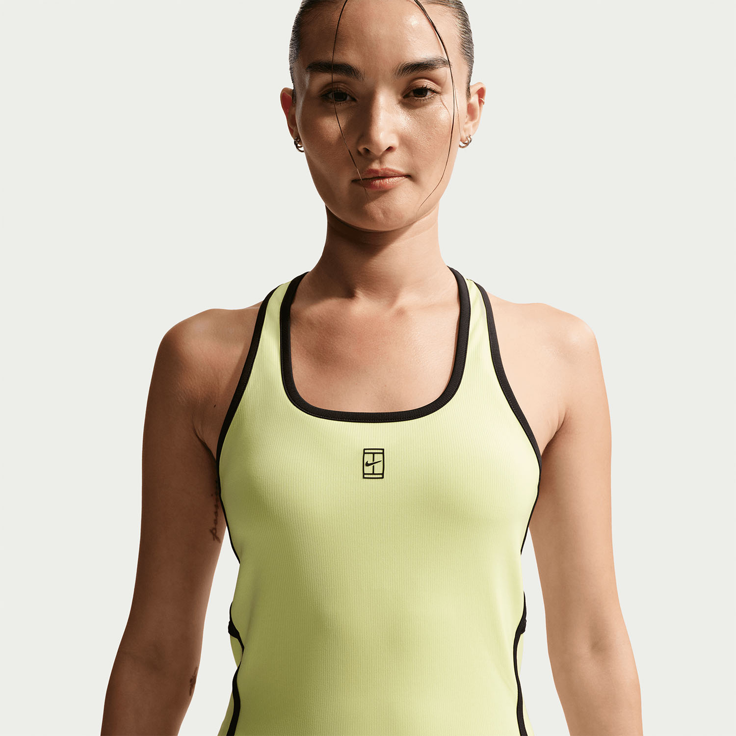 Nike Court Advantage Novelty Tank - Light Lemon Twist/Black