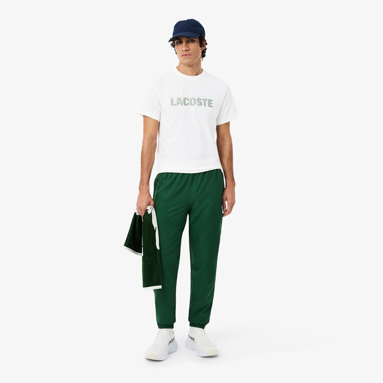 Lacoste Printed T-Shirt - Blanc/Vert
