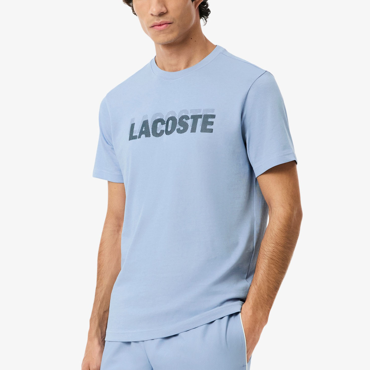 Lacoste Printed Camiseta - Bleu Clair/Aey/Bleu Marine