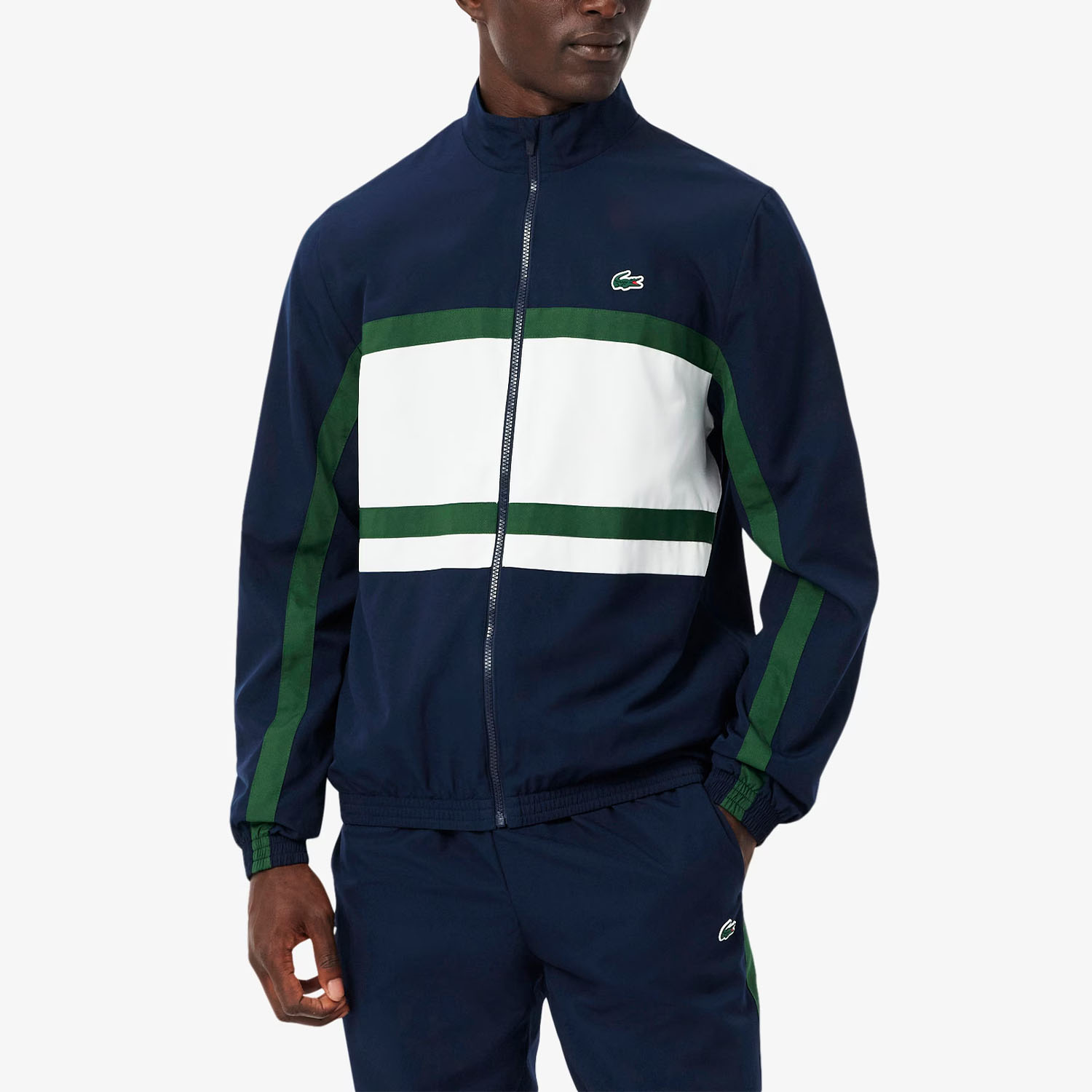 Lacoste Printed Tracksuit - Bleu Marine/Blanc