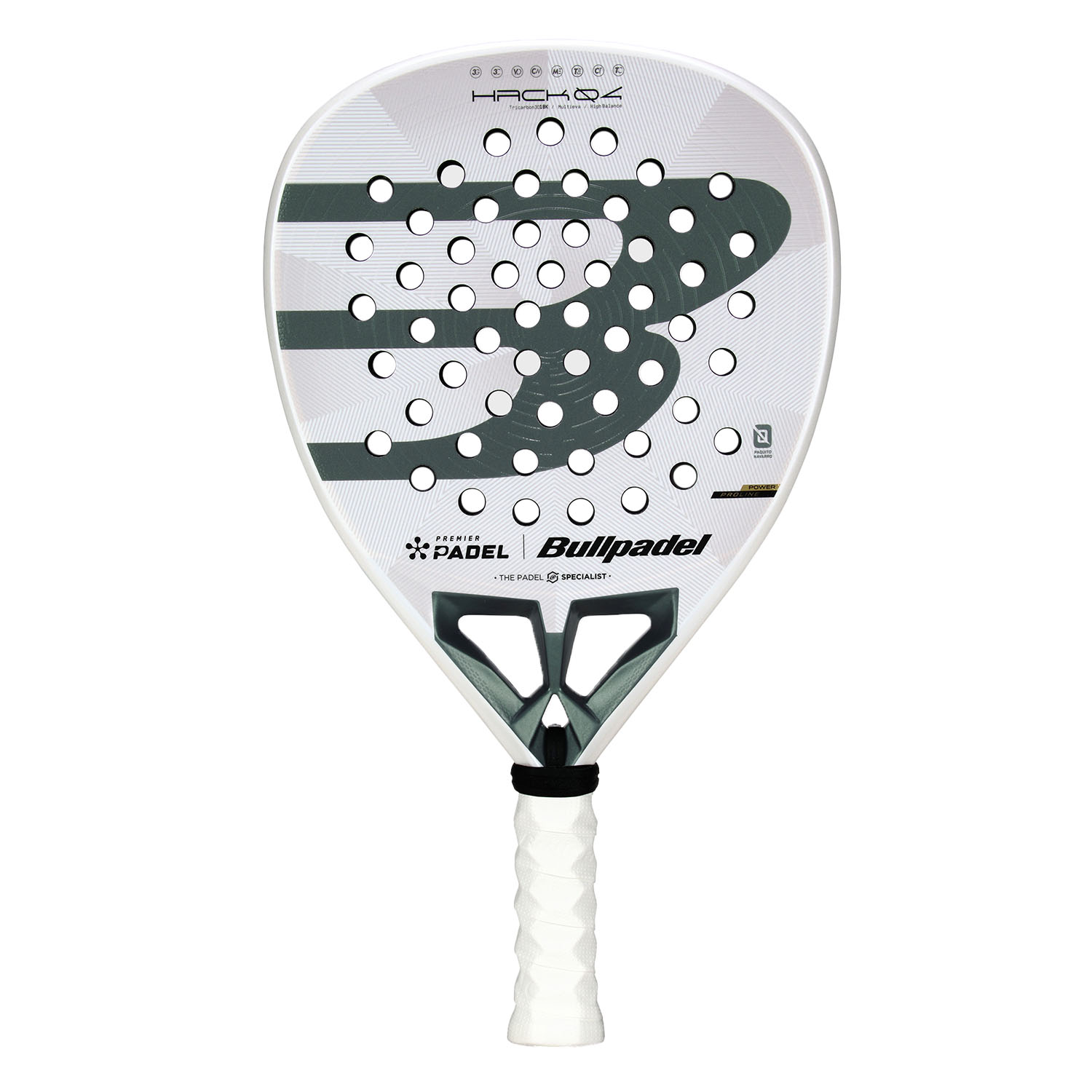 Bullpadel Hack 04 Premier Padel - White/Silver