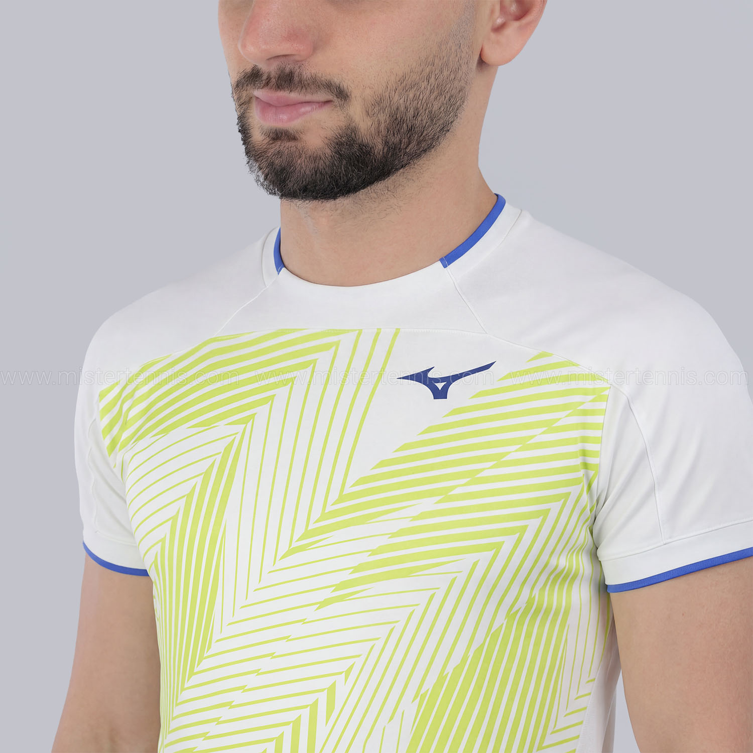 Mizuno Stargazer Shadow Graphic T-Shirt - White/Yellow