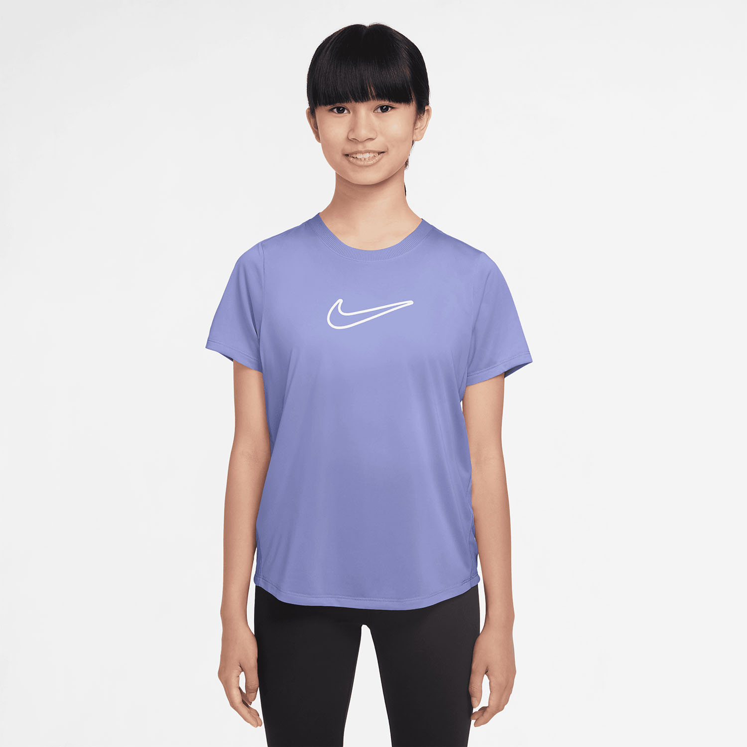 Nike Dri-FIT One Camiseta Niña - Light Thistle/White