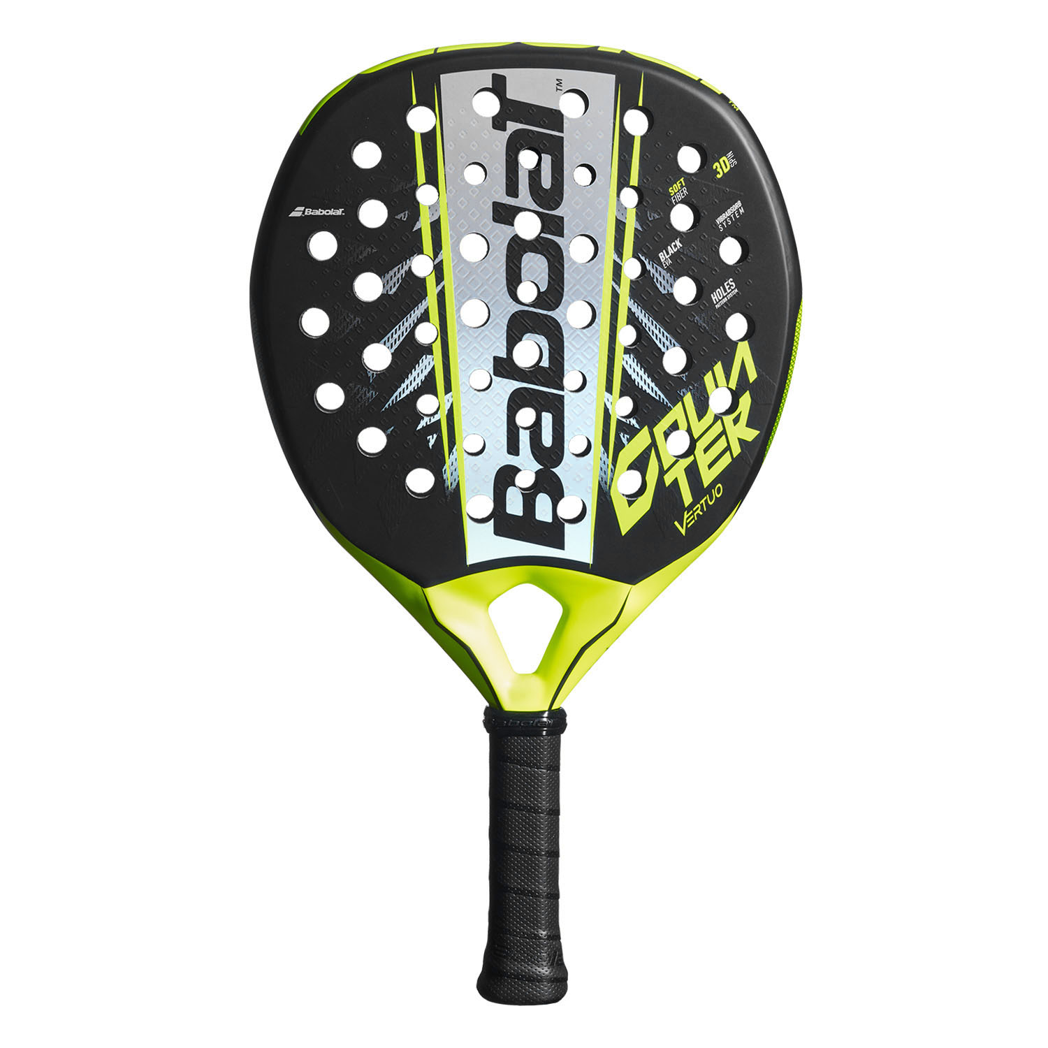 Babolat Counter Vertuo 2.6 Padel - Black/Fluor Yellow