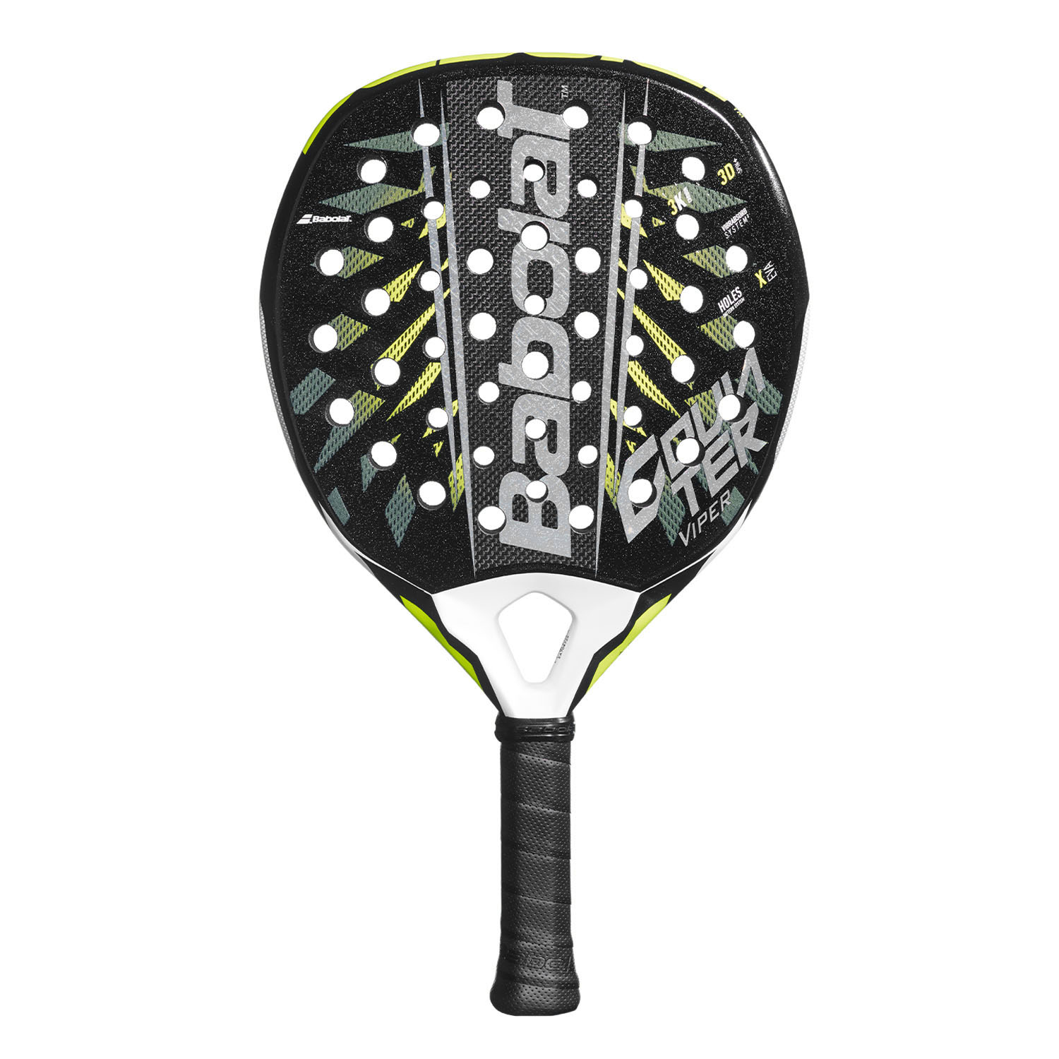 Babolat Counter Viper 2.6 Padel - Black/Silver/Fluor Yellow