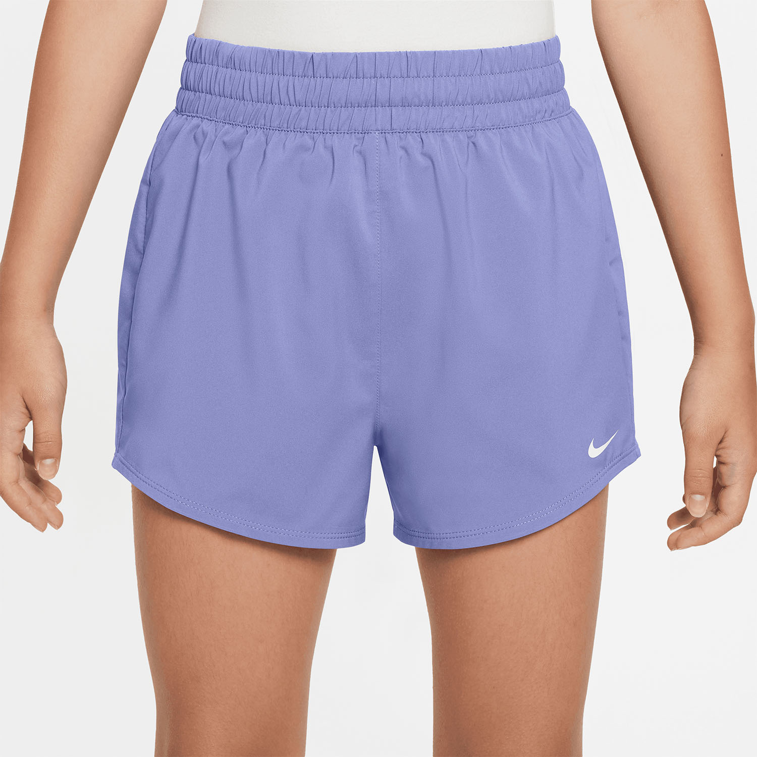 Nike Dri-FIT One 3in Shorts Niña - Light Thistle/White