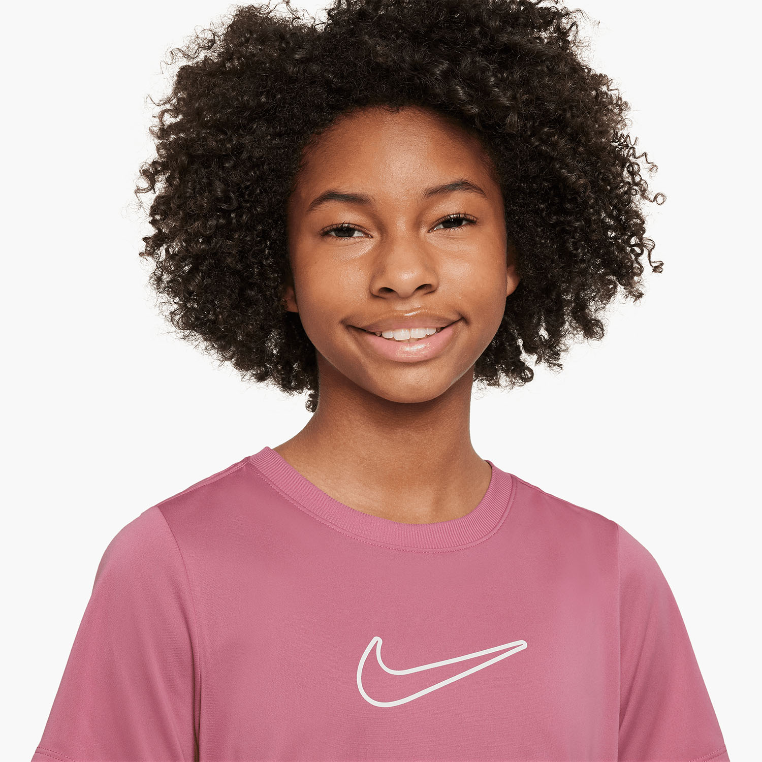 Nike Dri-FIT One Maglietta Bambina - Peony/White