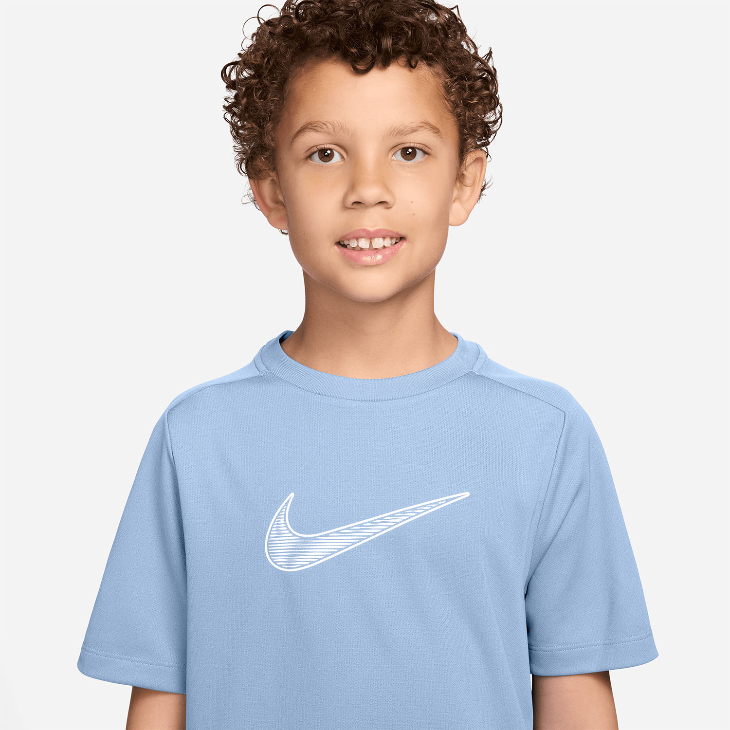 Nike Multi Swoosh Maglietta Bambino - Hydrogen Blue/White