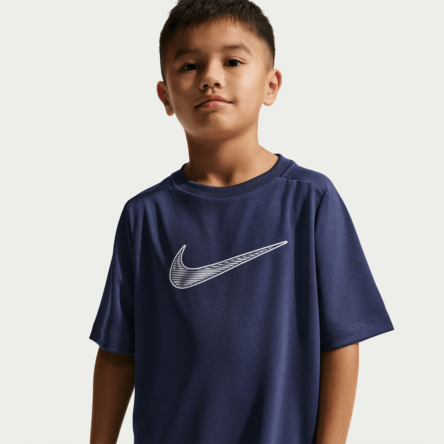 Nike Multi Swoosh Maglietta Bambino - Midnight Navy/White