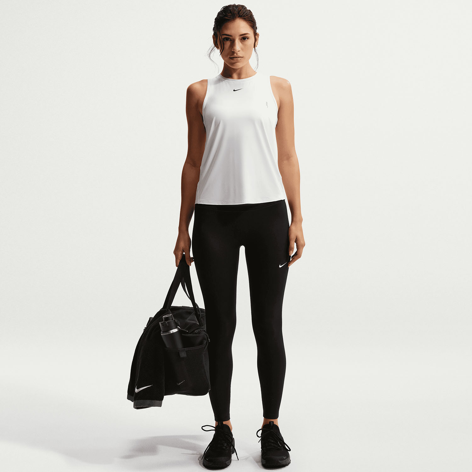 Nike One Logo 7/8 Tights - Black/White