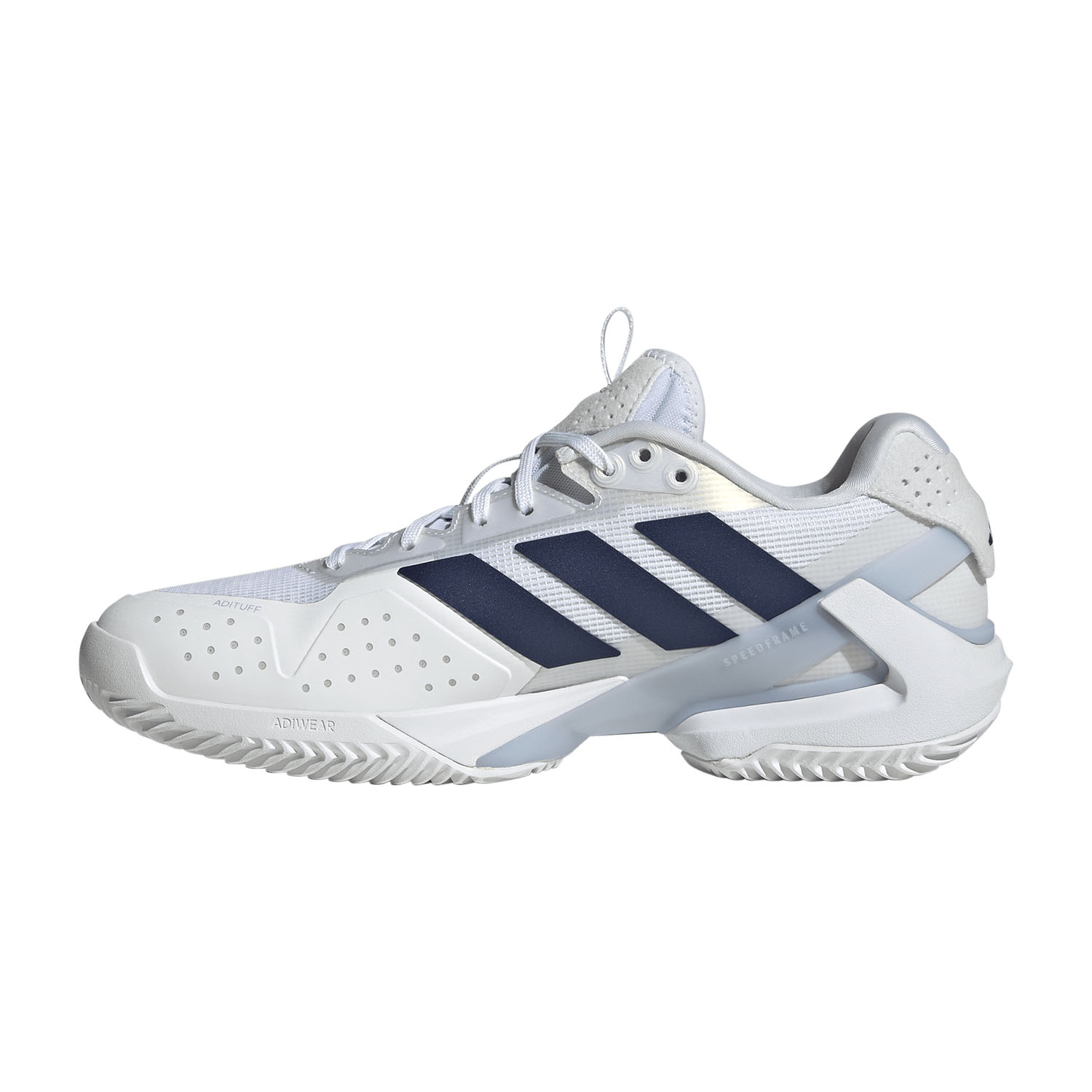 adidas ADIZERO Ubersonic 5 Clay - FTWR White/Dark Blue/Crystal Sky