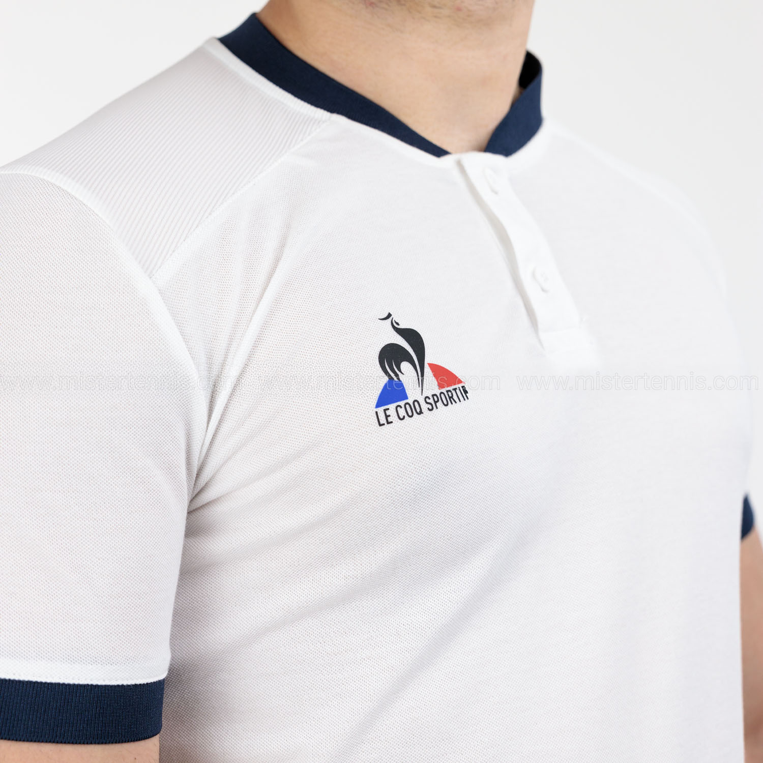 Le Coq Sportif Court Polo - New Optical White/Dress Blues