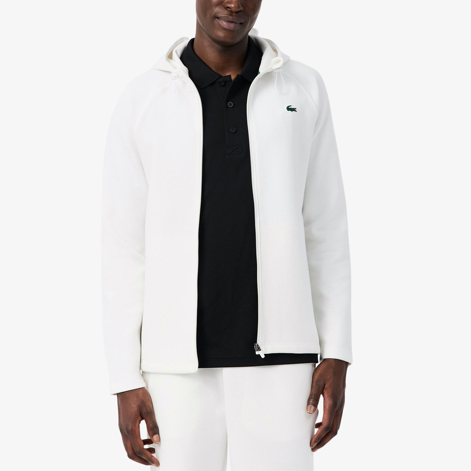 Lacoste Stretch Hoodie - Blanc
